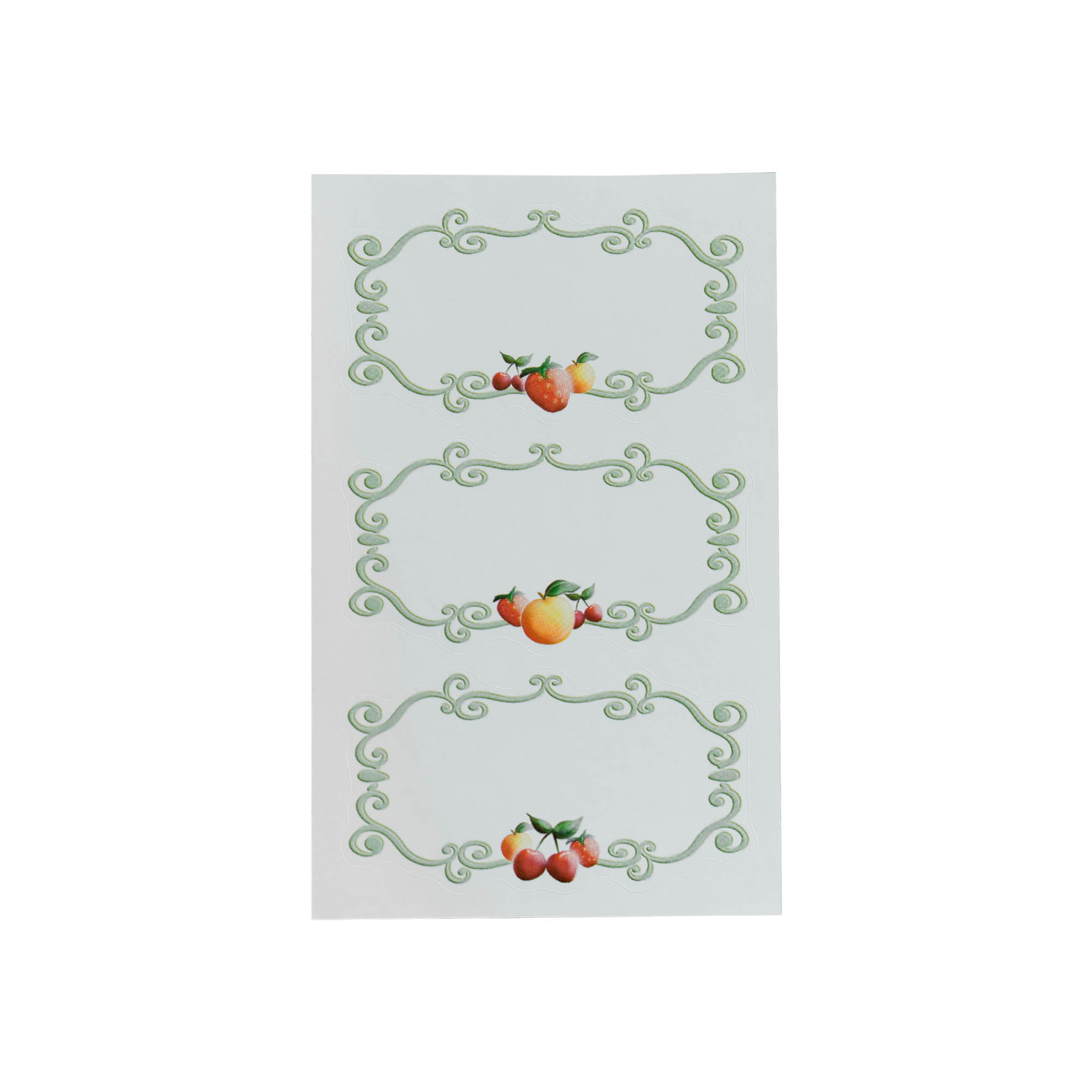 Étiquettes usage spécial 'Cadre de fruits', rectangulaire, papier, multicolore Étiquettes usage spécial 'Cadre de fruits', rectangulaire, papier, multicolore