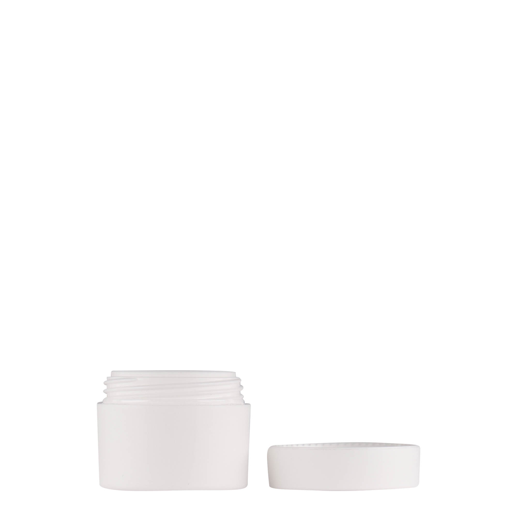 Plastic pot 'Antonella', 5 ml, PP, wit, monding: schroefsluiting Plastic pot 'Antonella', 5 ml, PP, wit, monding: schroefsluiting