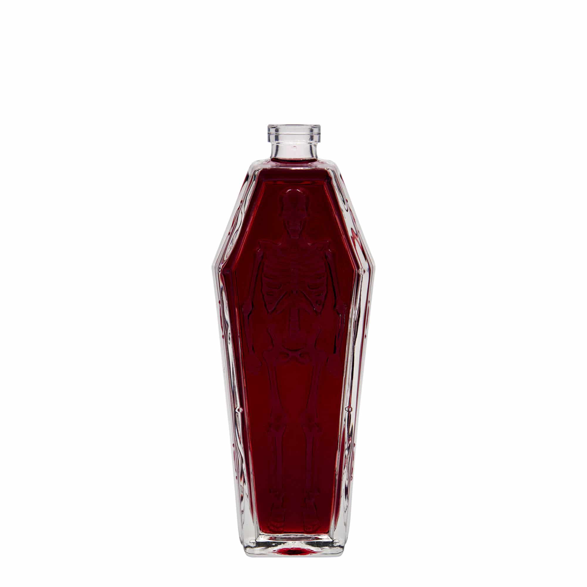 Glazen fles 'Doodkist', 200 ml, monding: kurk