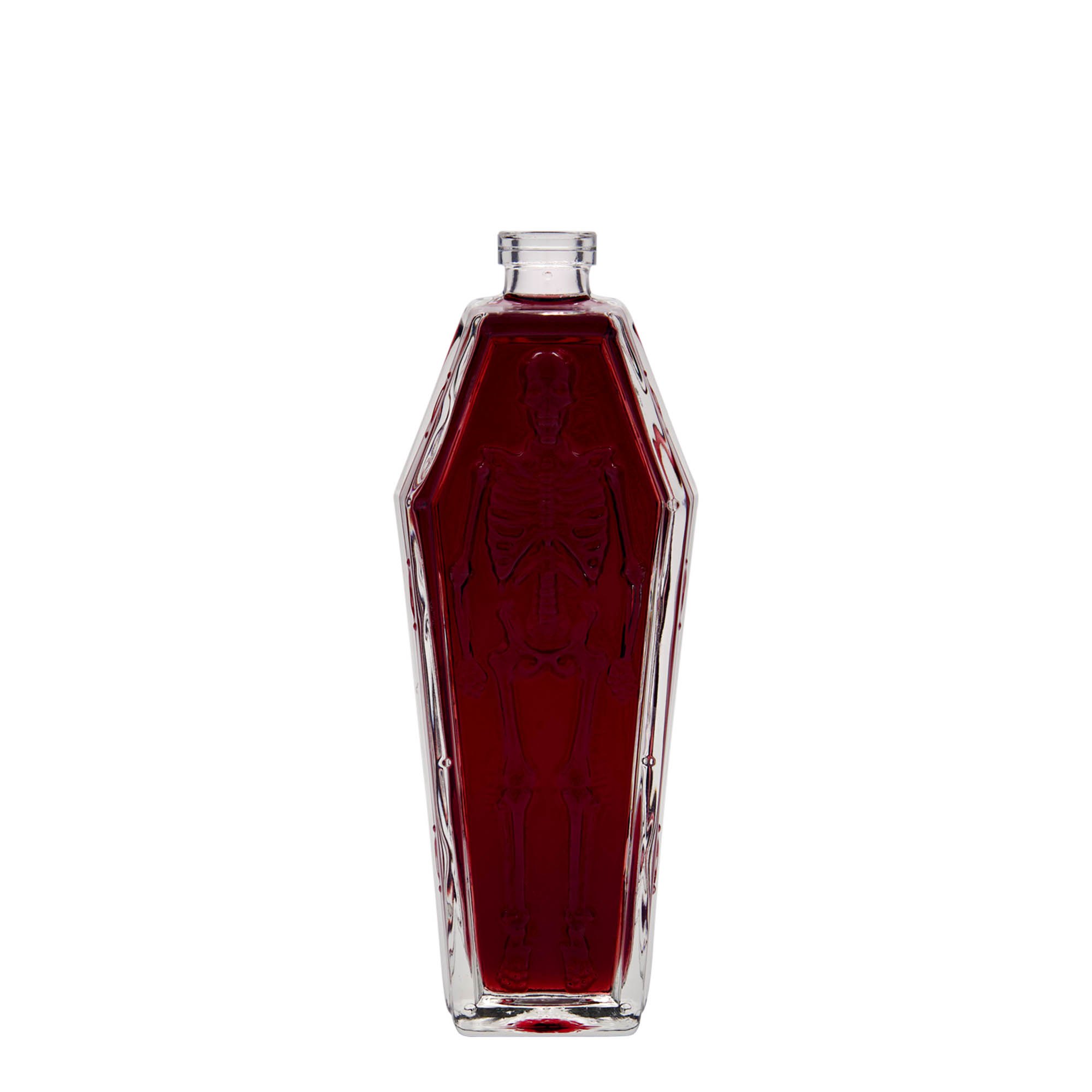 Glazen fles 'Doodkist', 200 ml, monding: kurk
