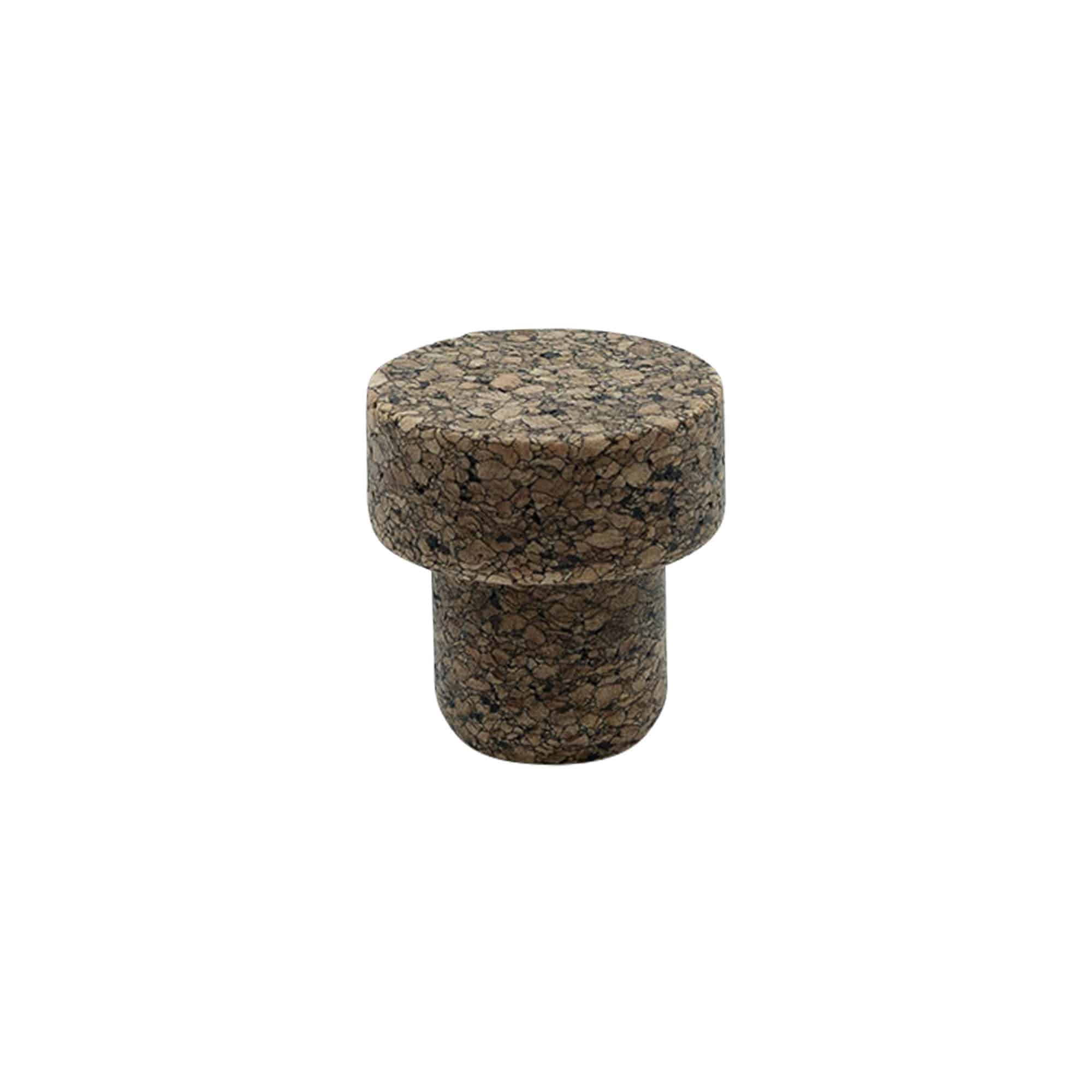 Bouchon à poignée « Sharp » 22,5 mm, Corkcoal, pour bouchage: bouchon