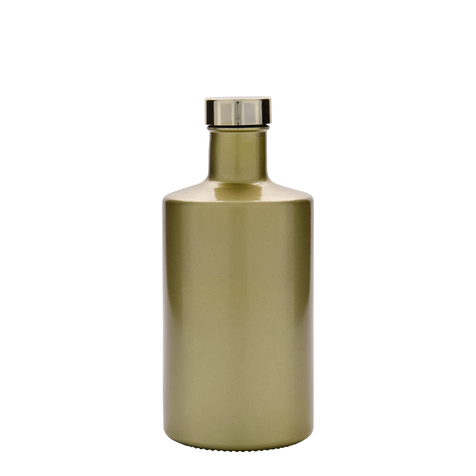 Glazen fles 'Caroline', 500 ml, goud, monding: GPI 33