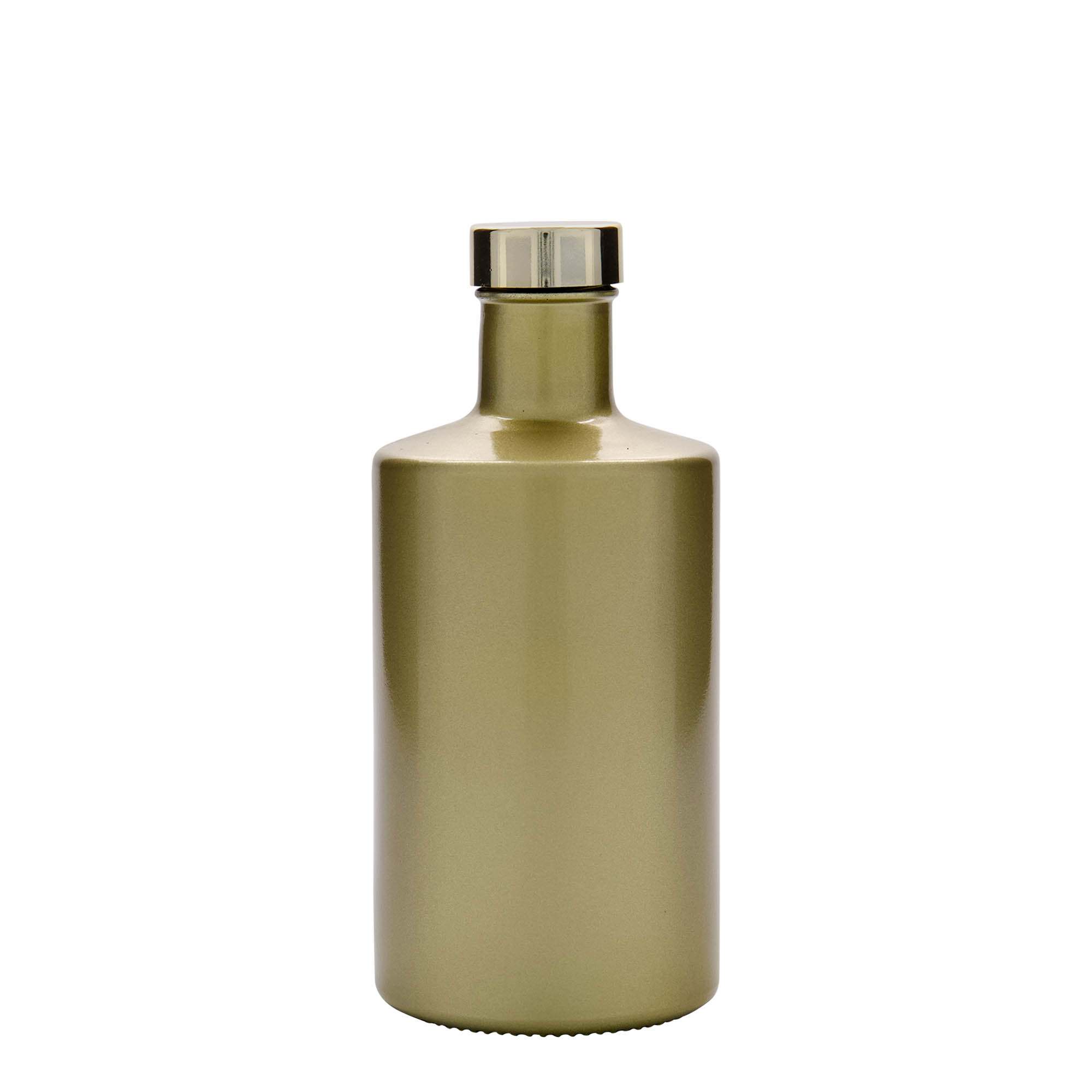Glazen fles 'Caroline', 500 ml, goud, monding: GPI 33