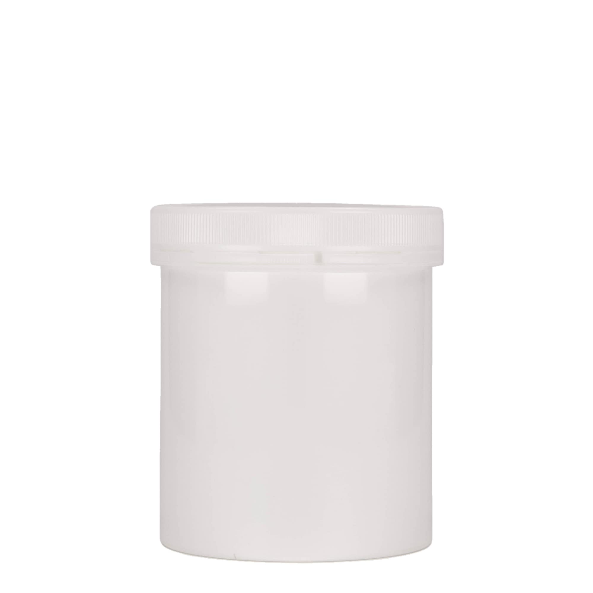 Boîte en plastique 500 ml 'Securilock', PP, blanche, bouchage: Bougage à vis