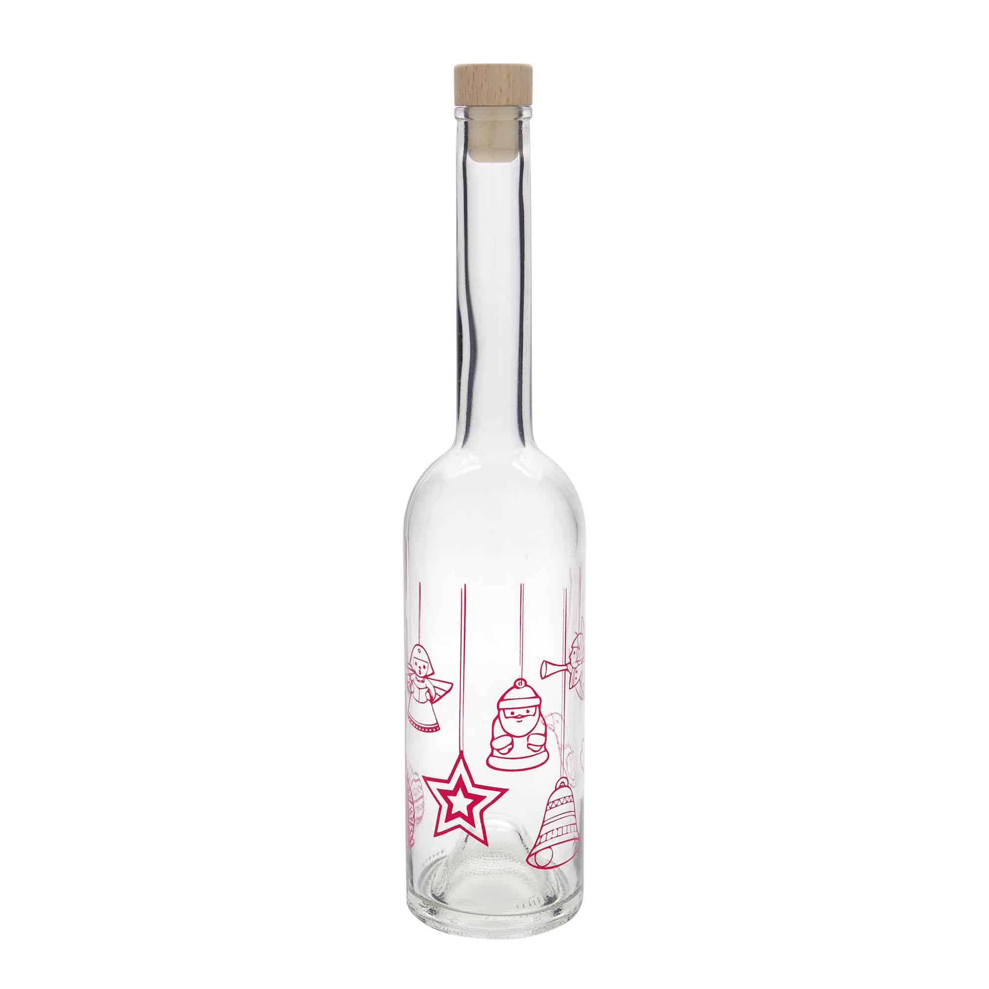 Bouteille en verre 500 ml « Opera », motif : étoiles, bouchage: bouchon