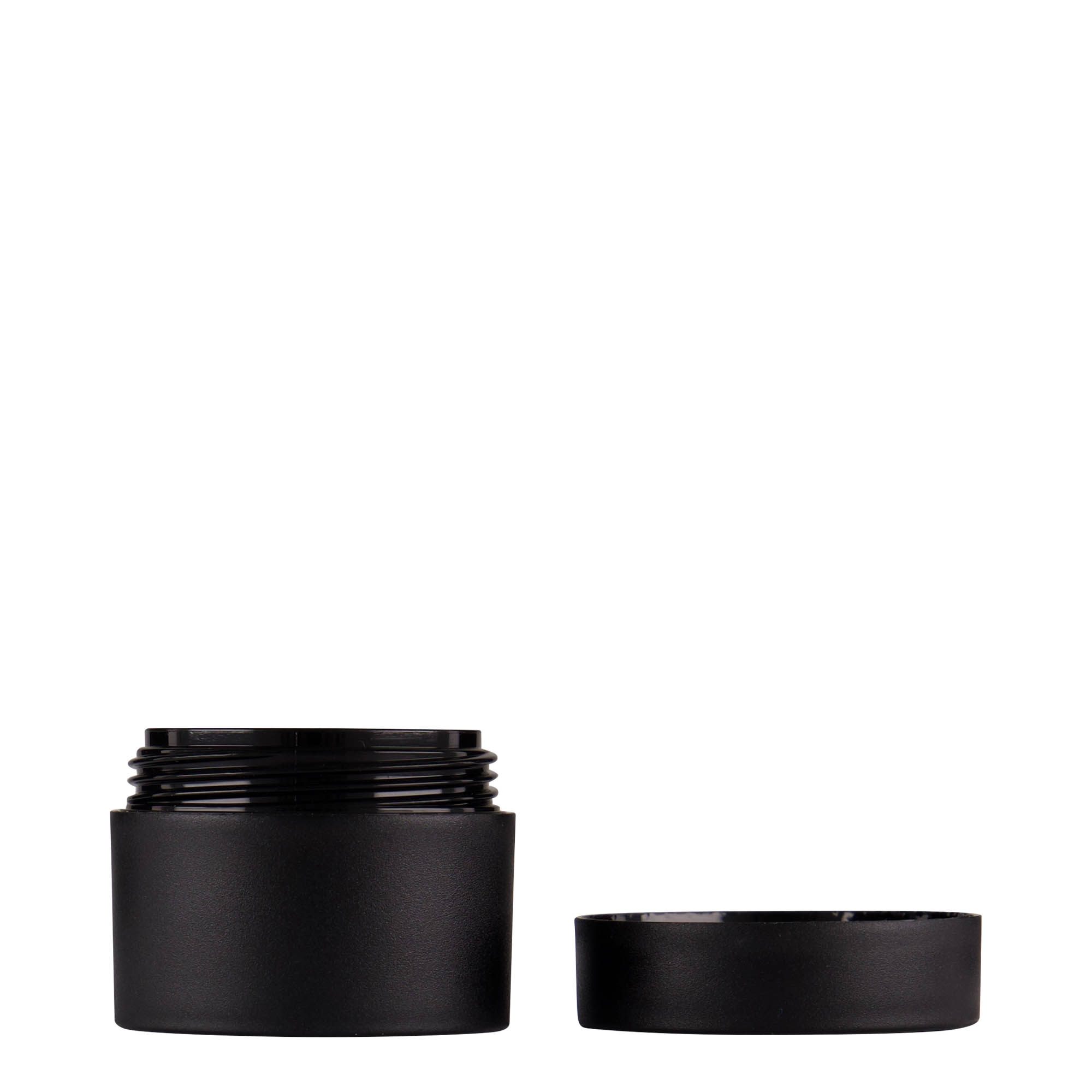 Plastic pot 'Antonella', 15 ml, PP, zwart, monding: schroefsluiting Plastic pot 'Antonella', 15 ml, PP, zwart, monding: schroefsluiting