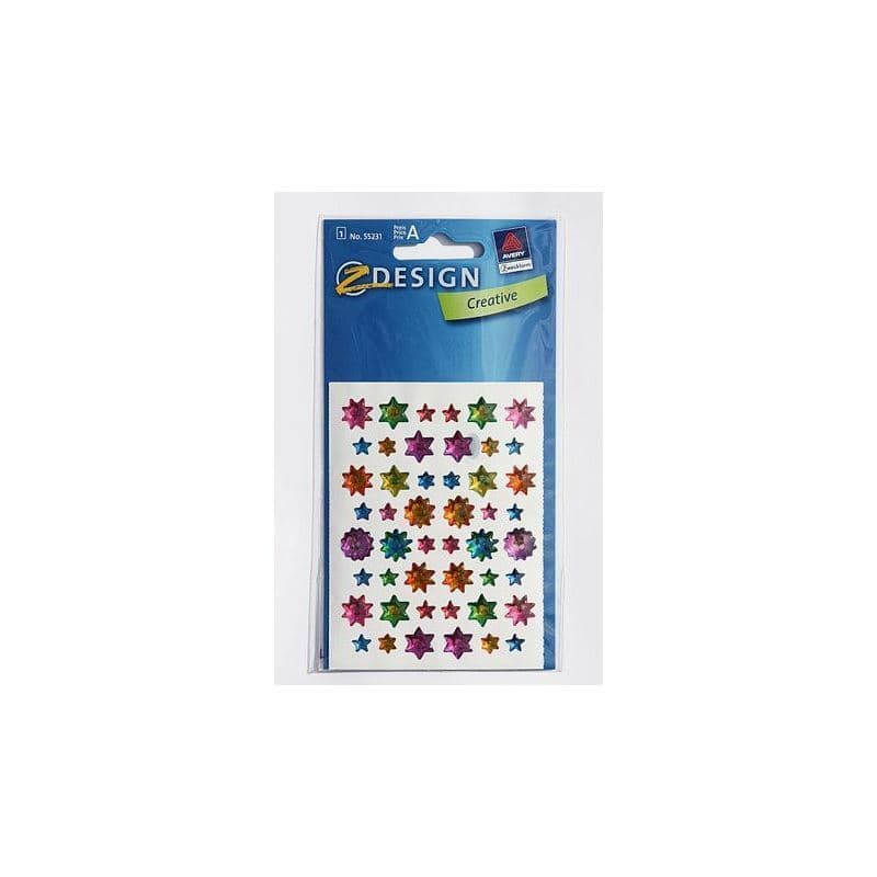Sticker usage spécial « Étoiles de gel », plastique, multicolore