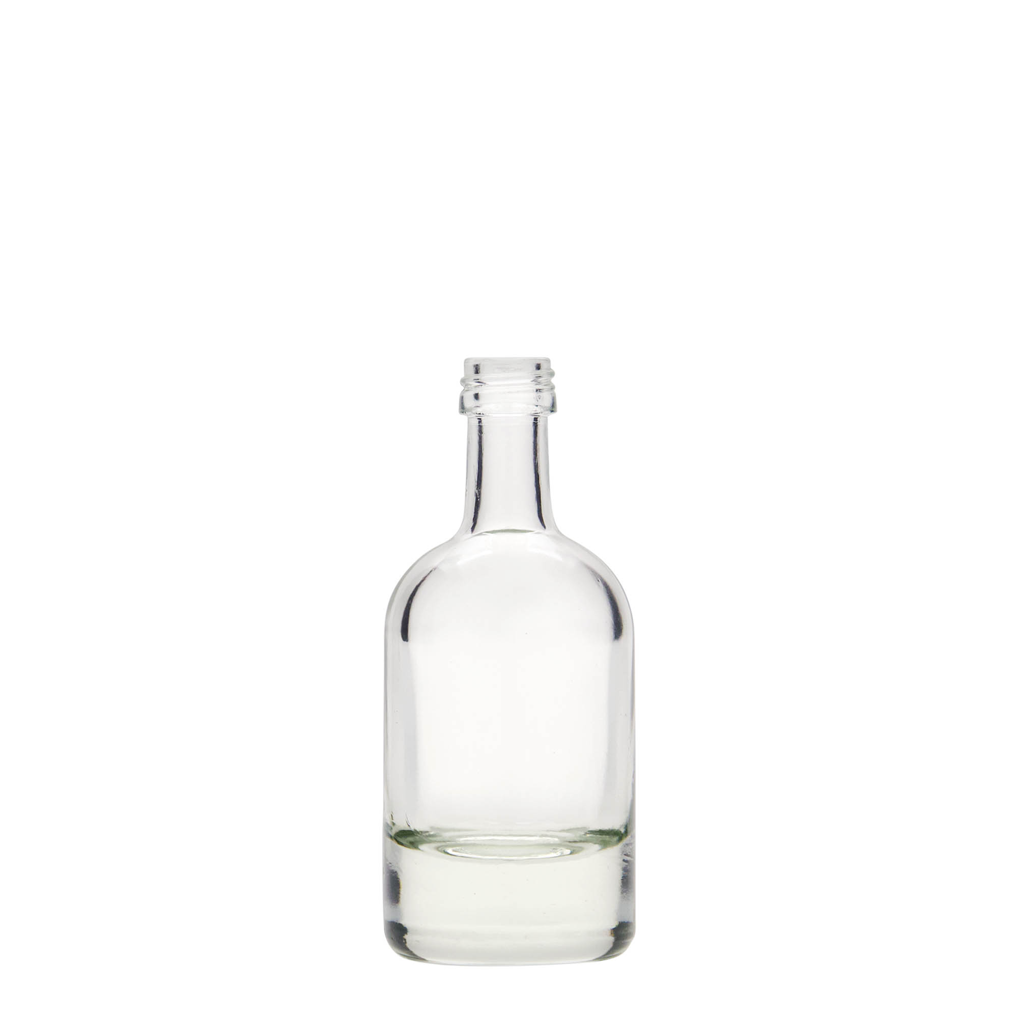 Glazen fles 'Linea Uno', 50 ml, monding: PP 18