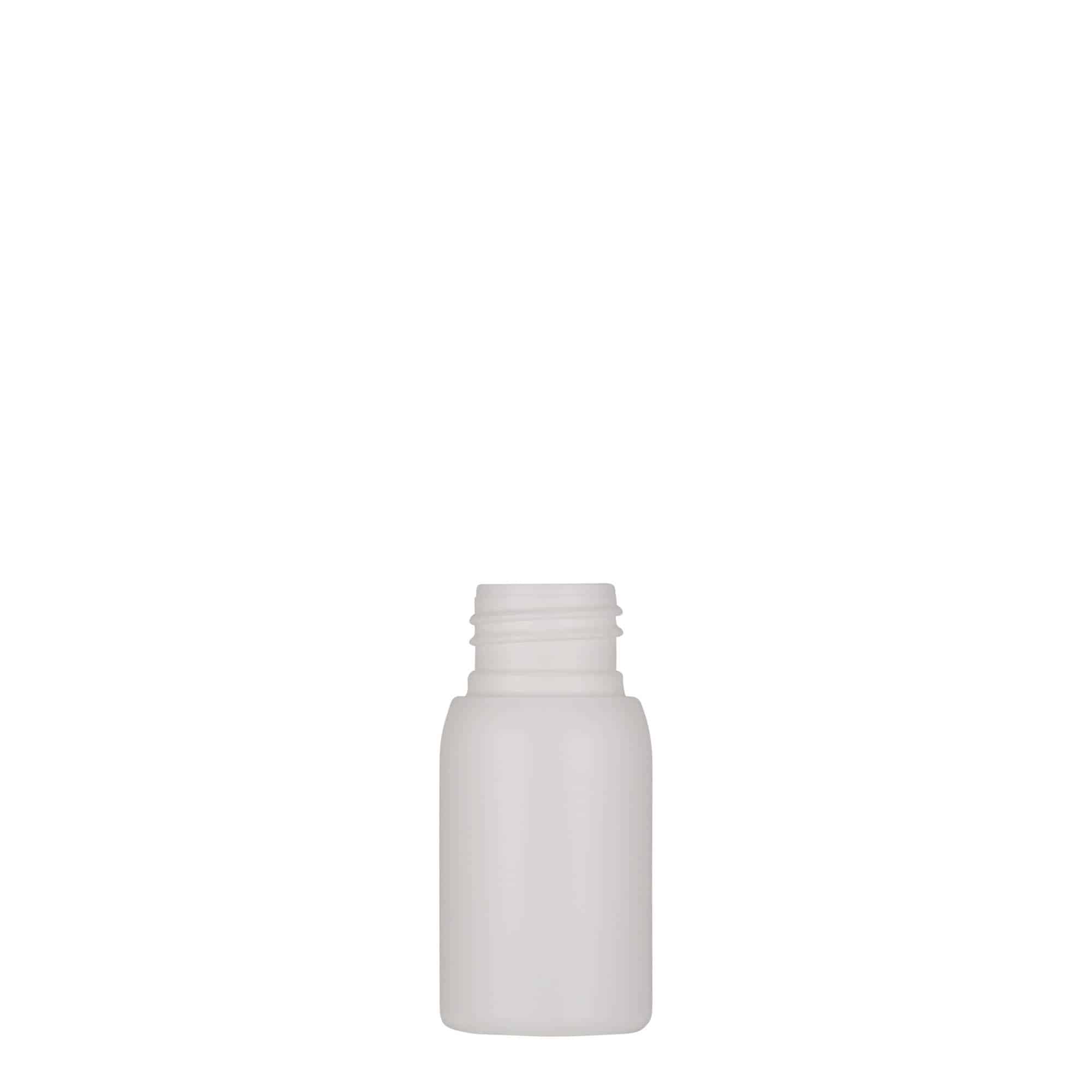 Plastic fles 'Tuffy', 30 ml, HDPE, wit, monding: 24/410 Plastic fles 'Tuffy', 30 ml, HDPE, wit, monding: 24/410
