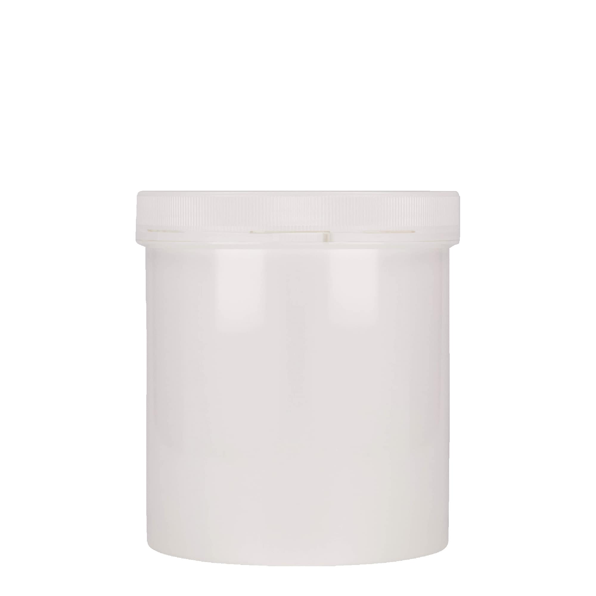 Boîte en plastique 1 000 ml 'Securilock', PP, blanche, bouchage: Bougage à vis