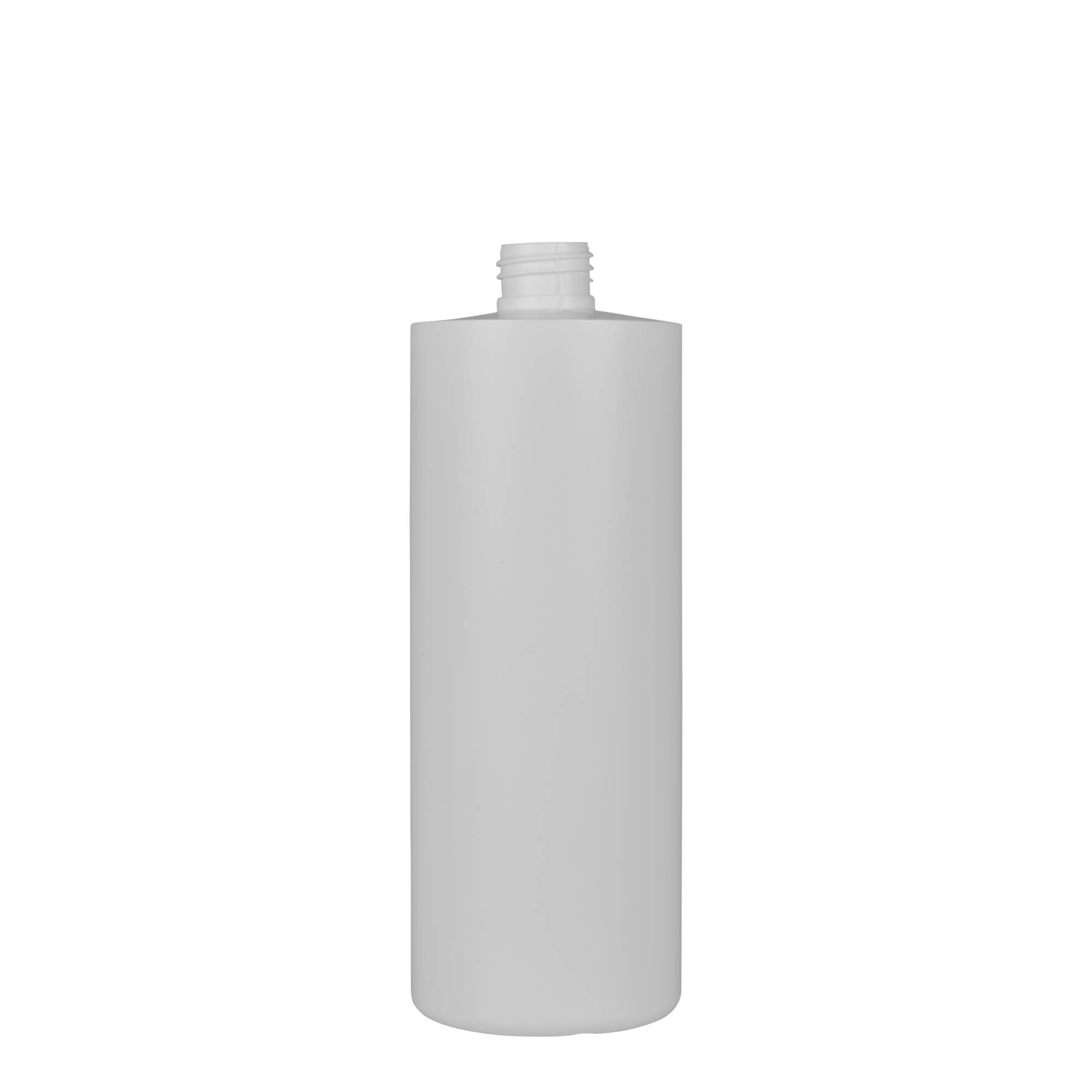 Plastic fles 'Pipe', 500 ml, Green HDPE, wit, monding: 24/410 Plastic fles 'Pipe', 500 ml, Green HDPE, wit, monding: 24/410