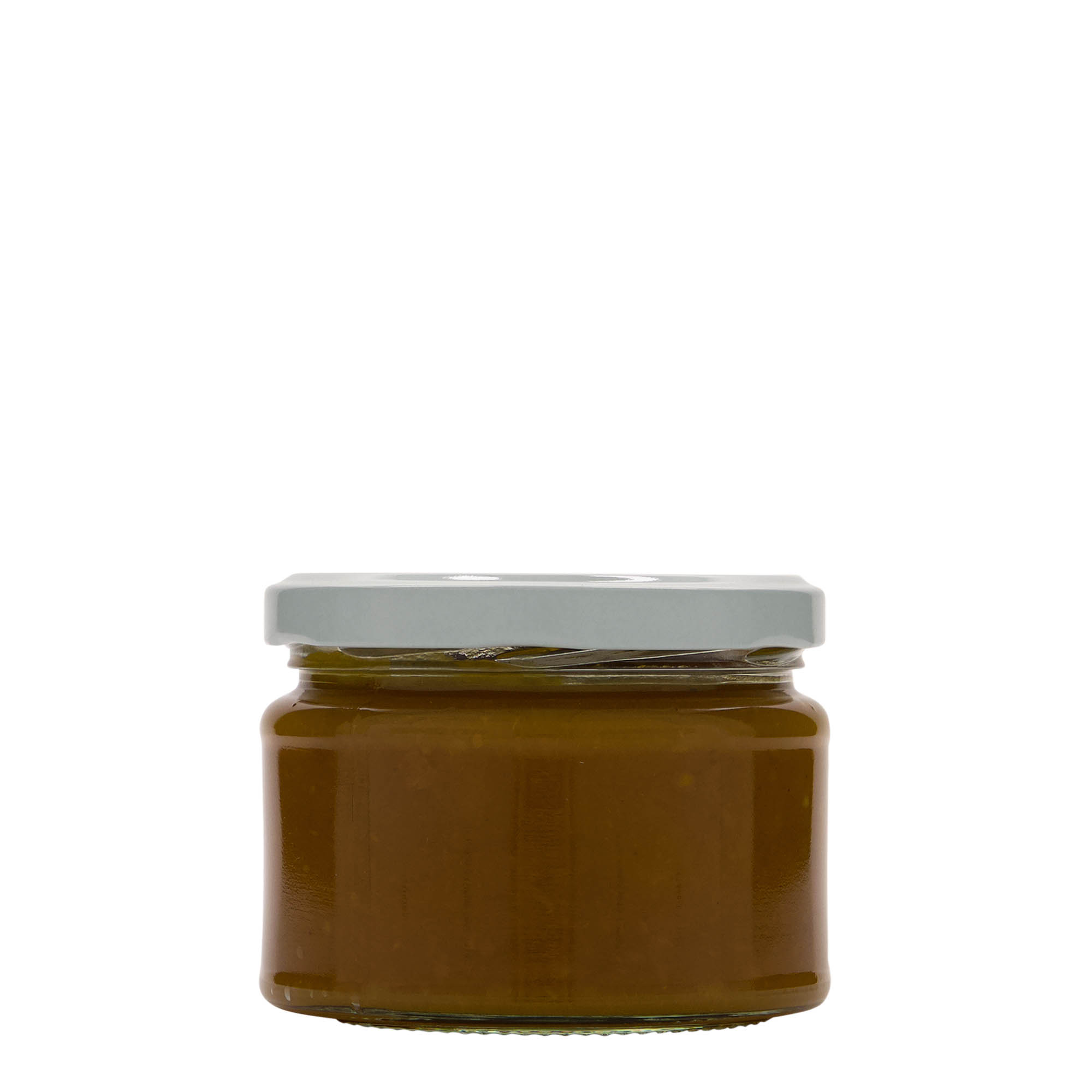 Vlakke ronde pot, 280 ml, monding: twist-off (TO 82) Vlakke ronde pot, 280 ml, monding: twist-off (TO 82)