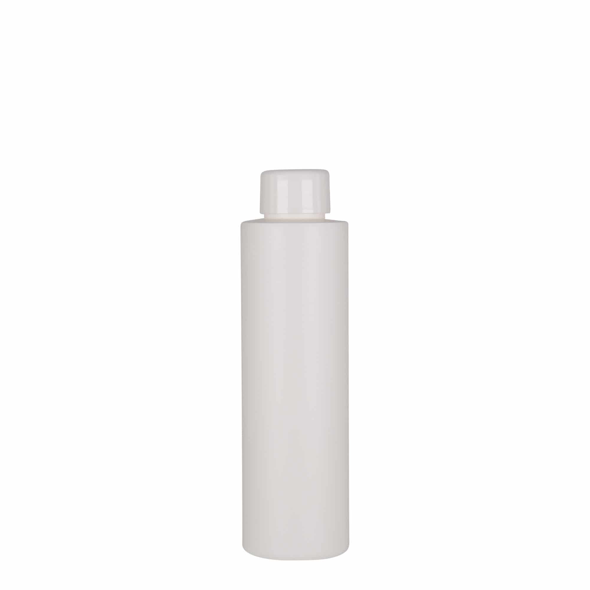Plastic fles 'Pipe', 150 ml, HDPE, wit, monding: 24/410