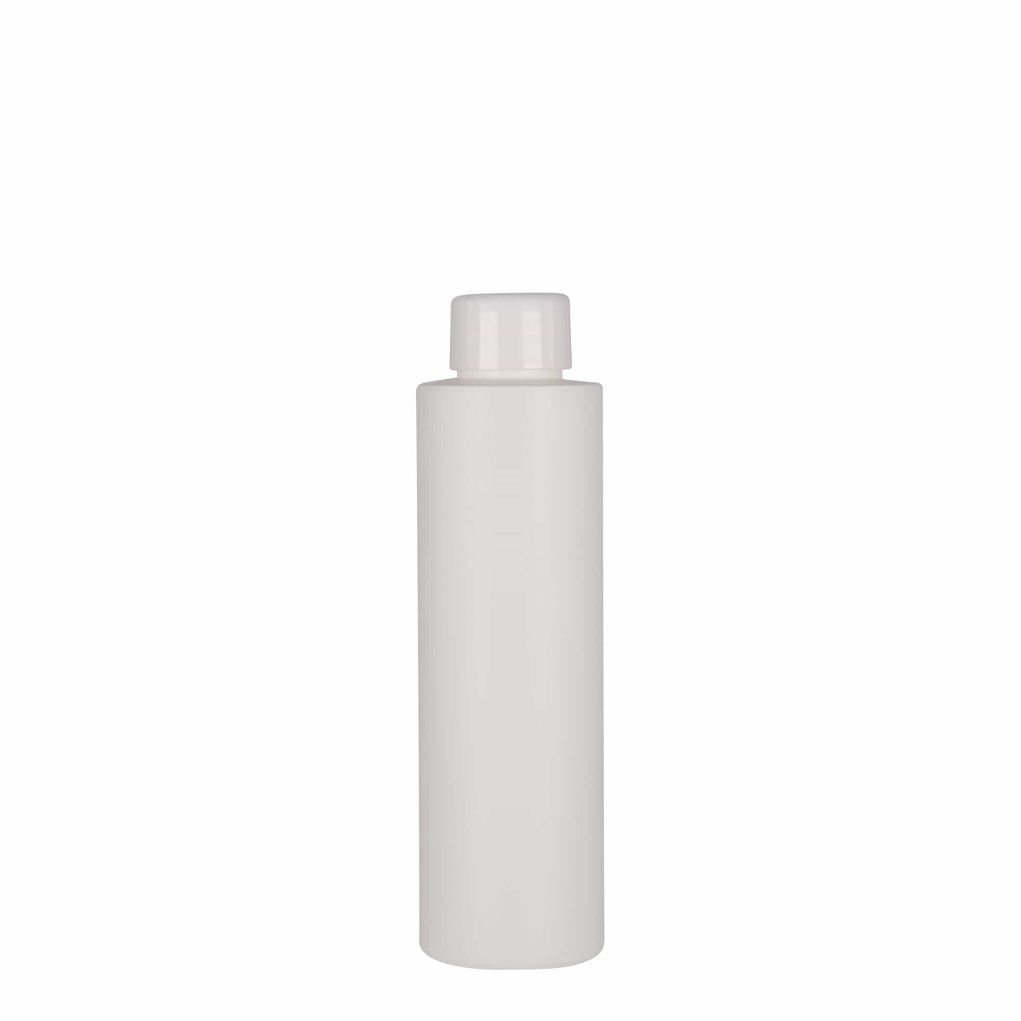 Plastic fles 'Pipe', 150 ml, HDPE, wit, monding:  24/410