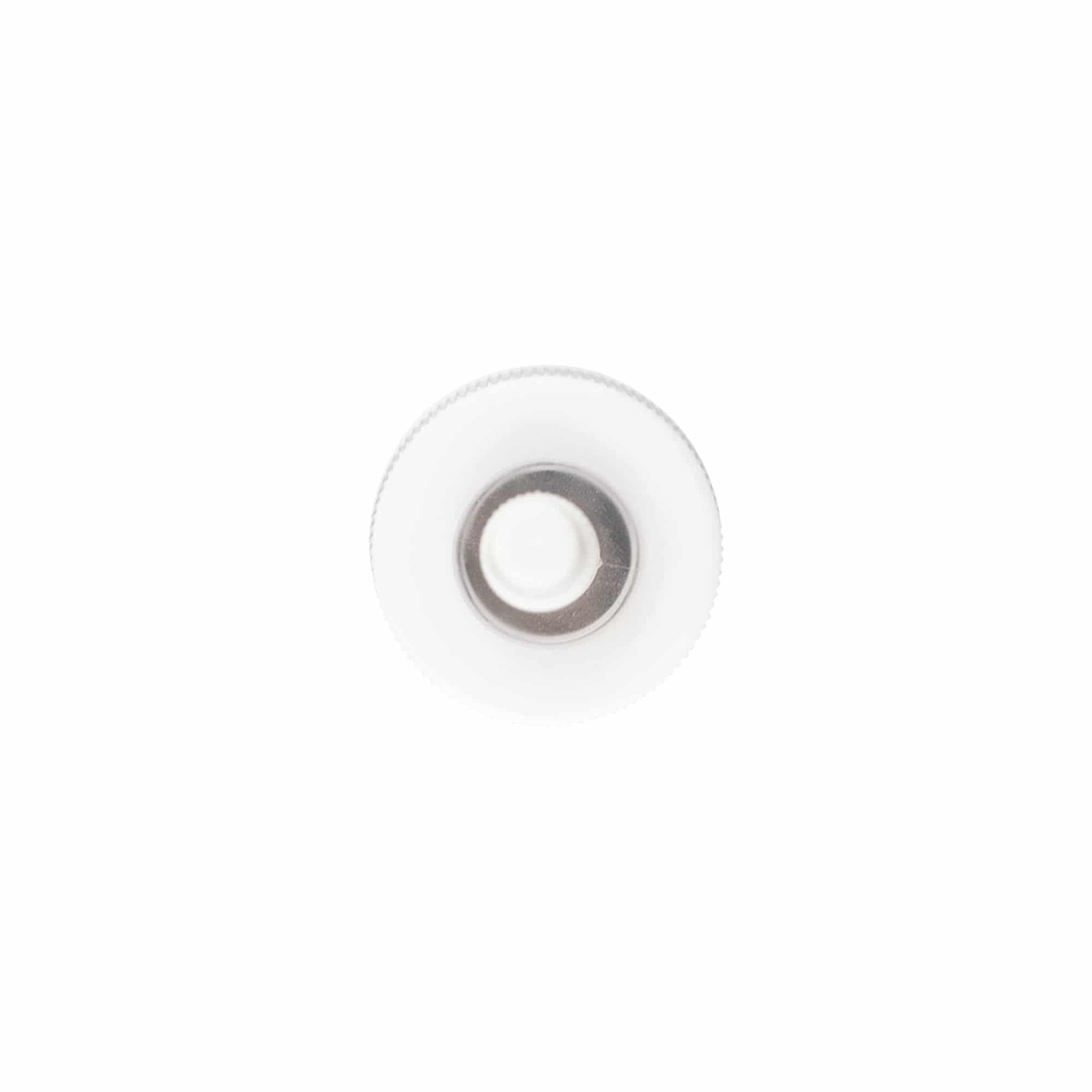 Bougage à vis avec applicateur, plastique PP, blanc, pour bouchage: 24/410 Bougage à vis avec applicateur, plastique PP, blanc, pour bouchage: 24/410
