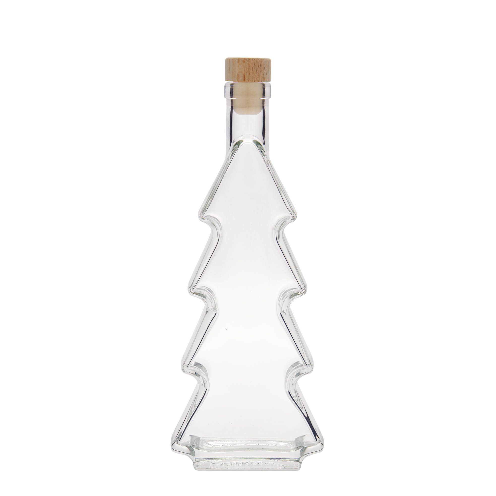 Glazen fles 'Dennenboom', 350 ml, monding: kurk Glazen fles 'Dennenboom', 350 ml, monding: kurk