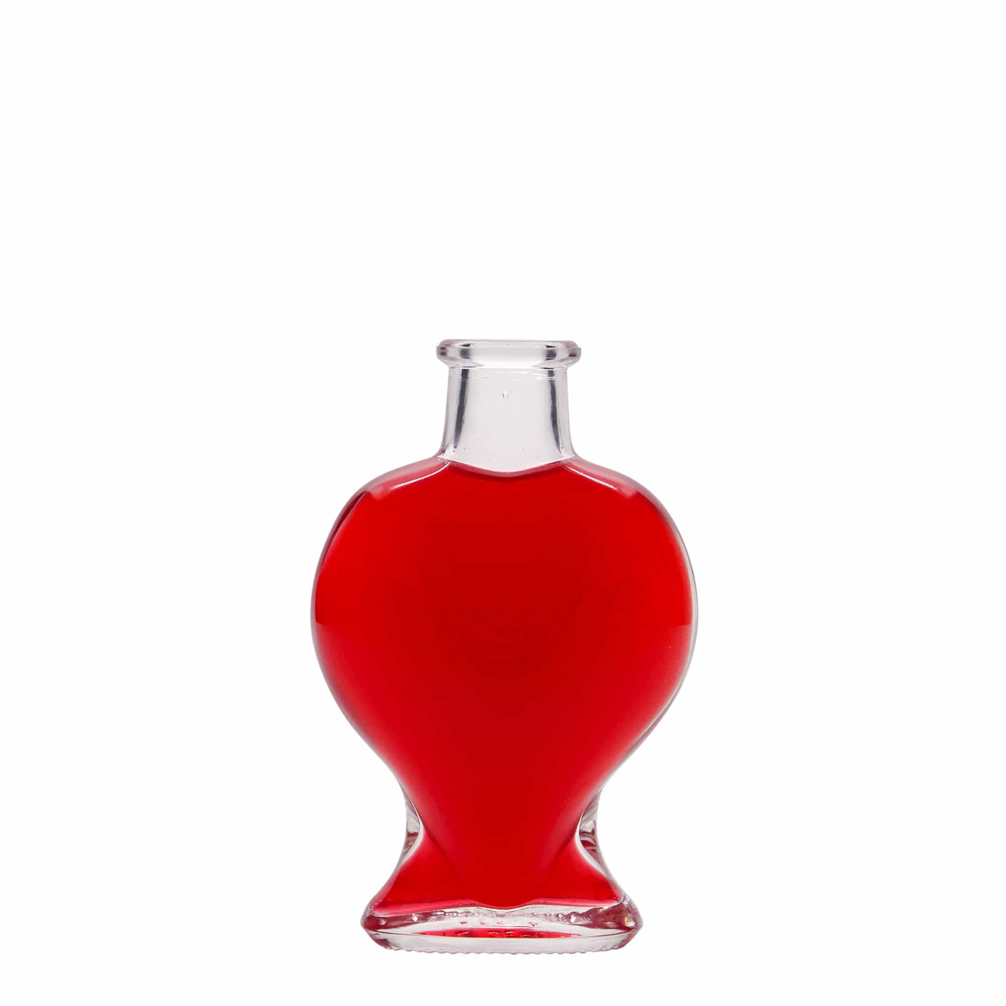 Bouteille en verre 100 ml 'Cœur', bouchage: bouchon Bouteille en verre 100 ml 'Cœur', bouchage: bouchon