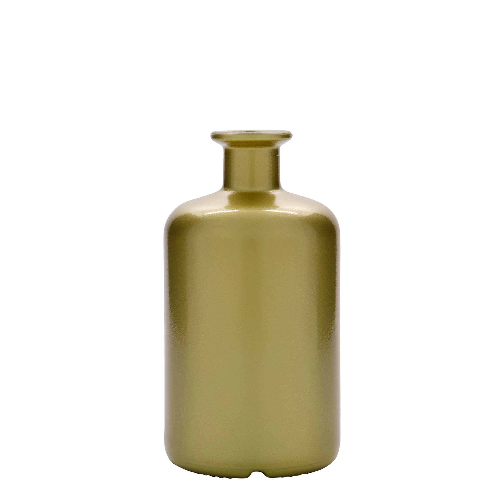 Bouteille en verre apothicaire 500 ml, dorée, bouchage: bouchon Bouteille en verre apothicaire 500 ml, dorée, bouchage: bouchon