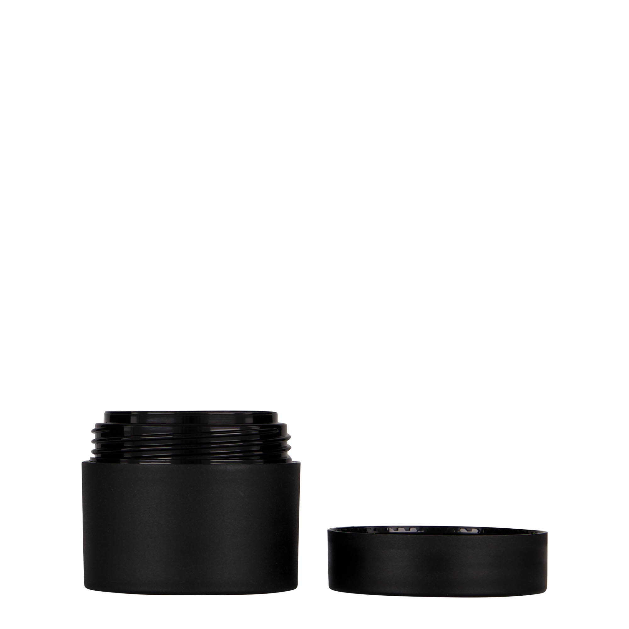 Plastic pot 'Antonella', 30 ml, PP, zwart, monding: schroefsluiting Plastic pot 'Antonella', 30 ml, PP, zwart, monding: schroefsluiting