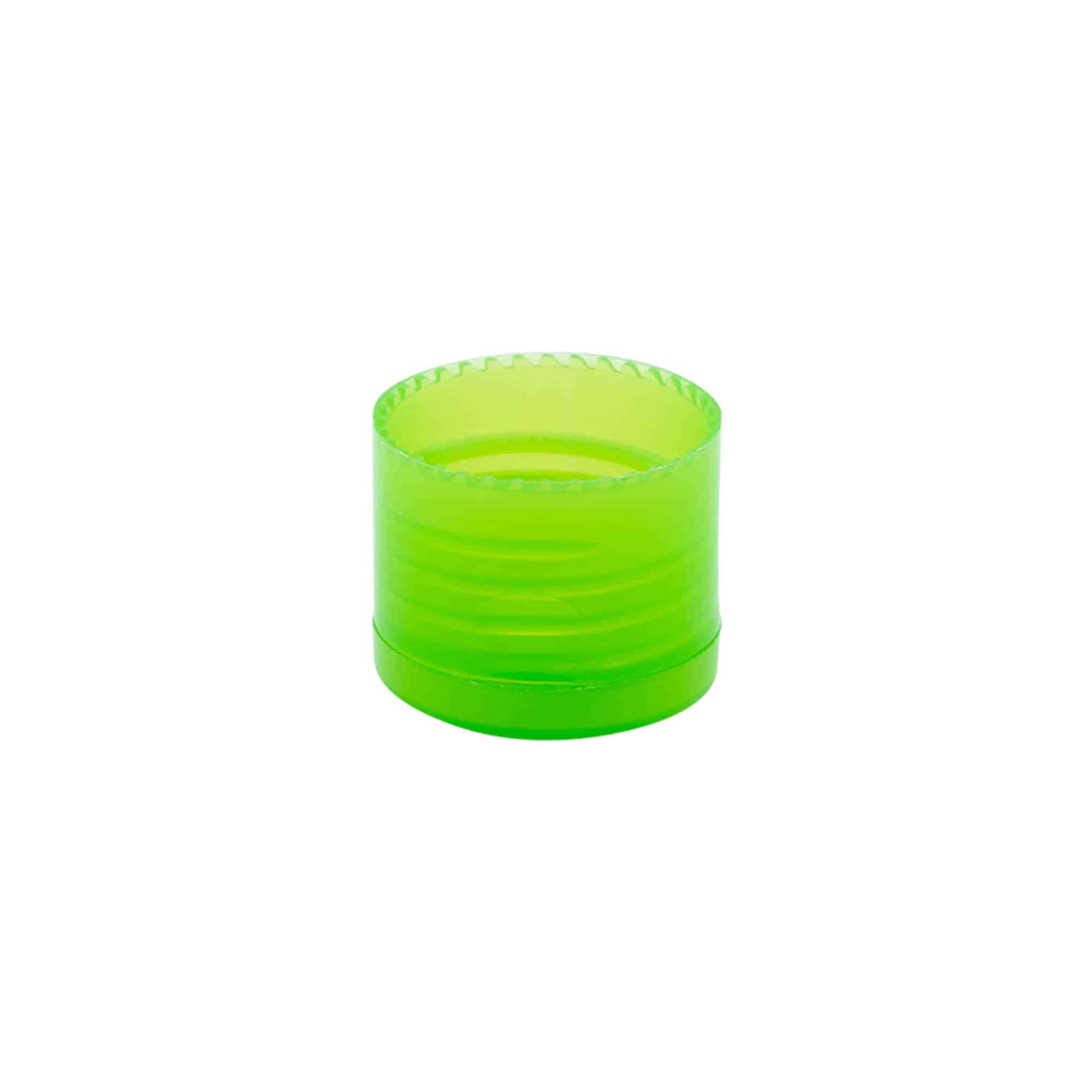 Bougage à vis à charnière rabattable, plastique PP, vert, pour bouchage: 24/410