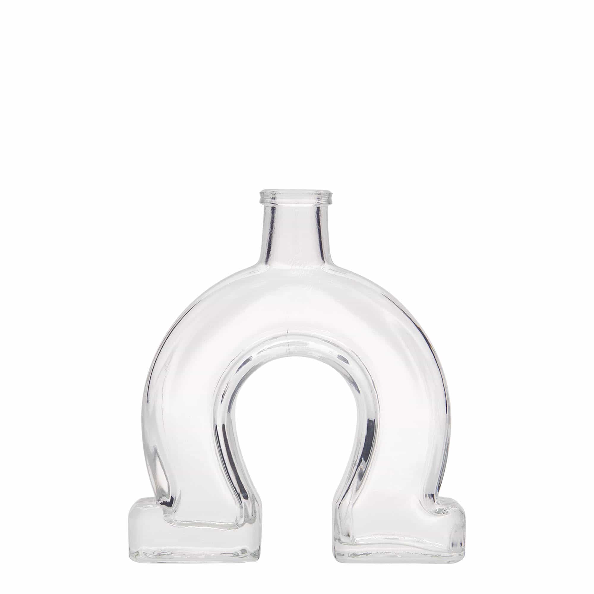 Glazen fles 'Hoefijzer', 100 ml, monding: kurk
