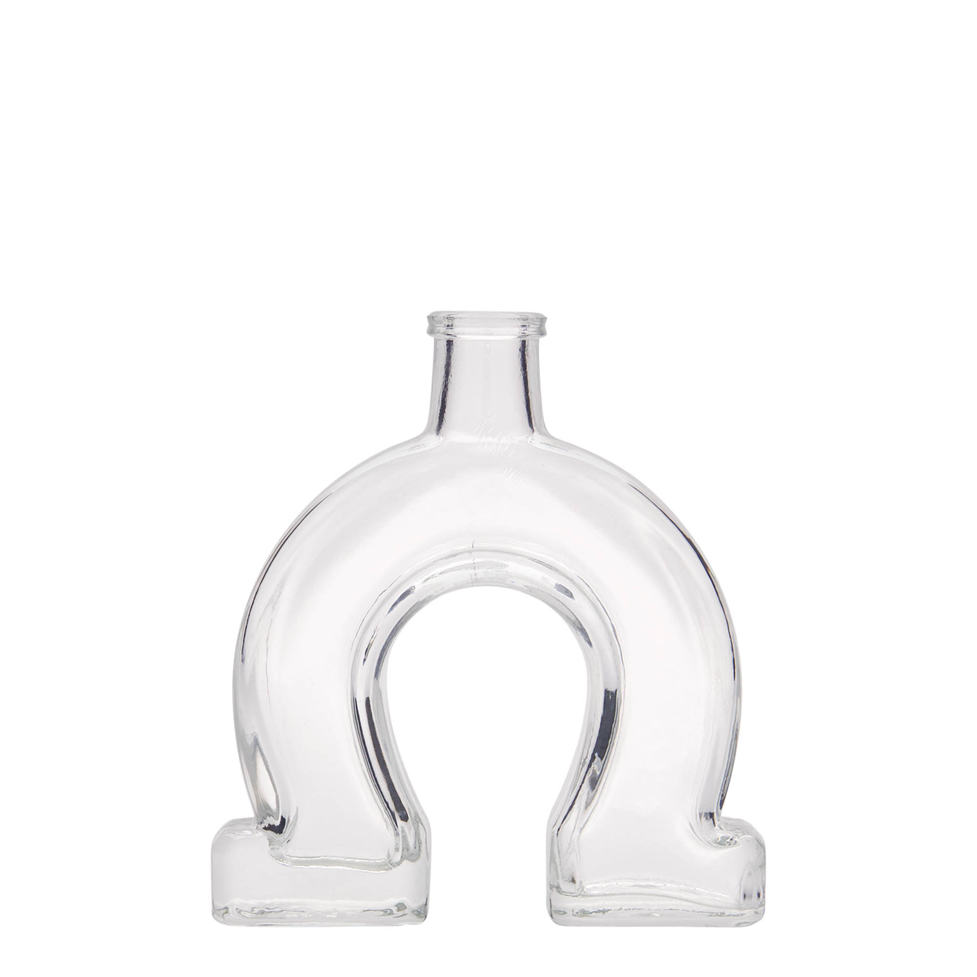 Glazen fles 'Hoefijzer', 100 ml, monding: kurk