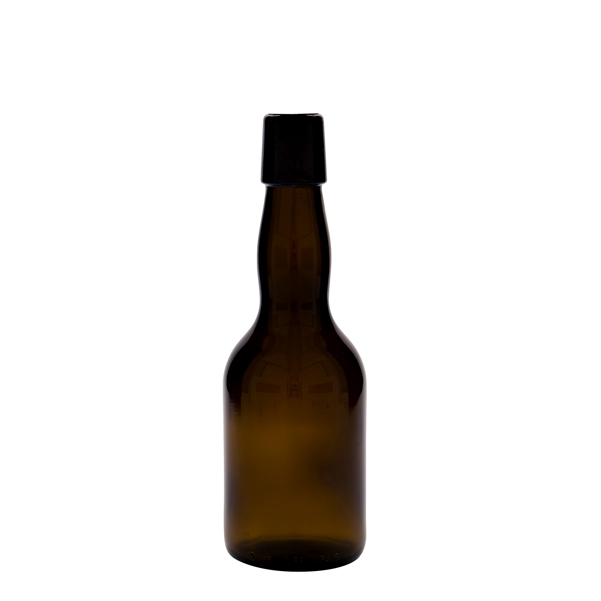 Bouteille de bière col large 330 ml, verre, brun, bouchage: bouchon mécanique Bouteille de bière col large 330 ml, verre, brun, bouchage: bouchon mécanique