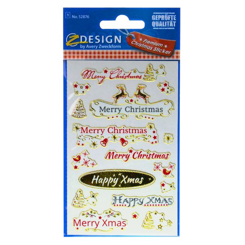 Zweckform stickers 'Merry Christmas', papier, meerkleurig Zweckform stickers 'Merry Christmas', papier, meerkleurig