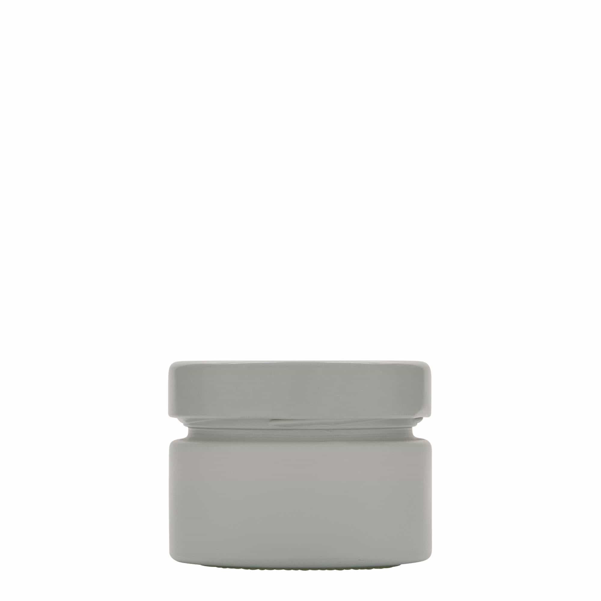 Ronde pot 'Aurora', 130 ml, wit, monding: deep-twist-off (DTO 66)