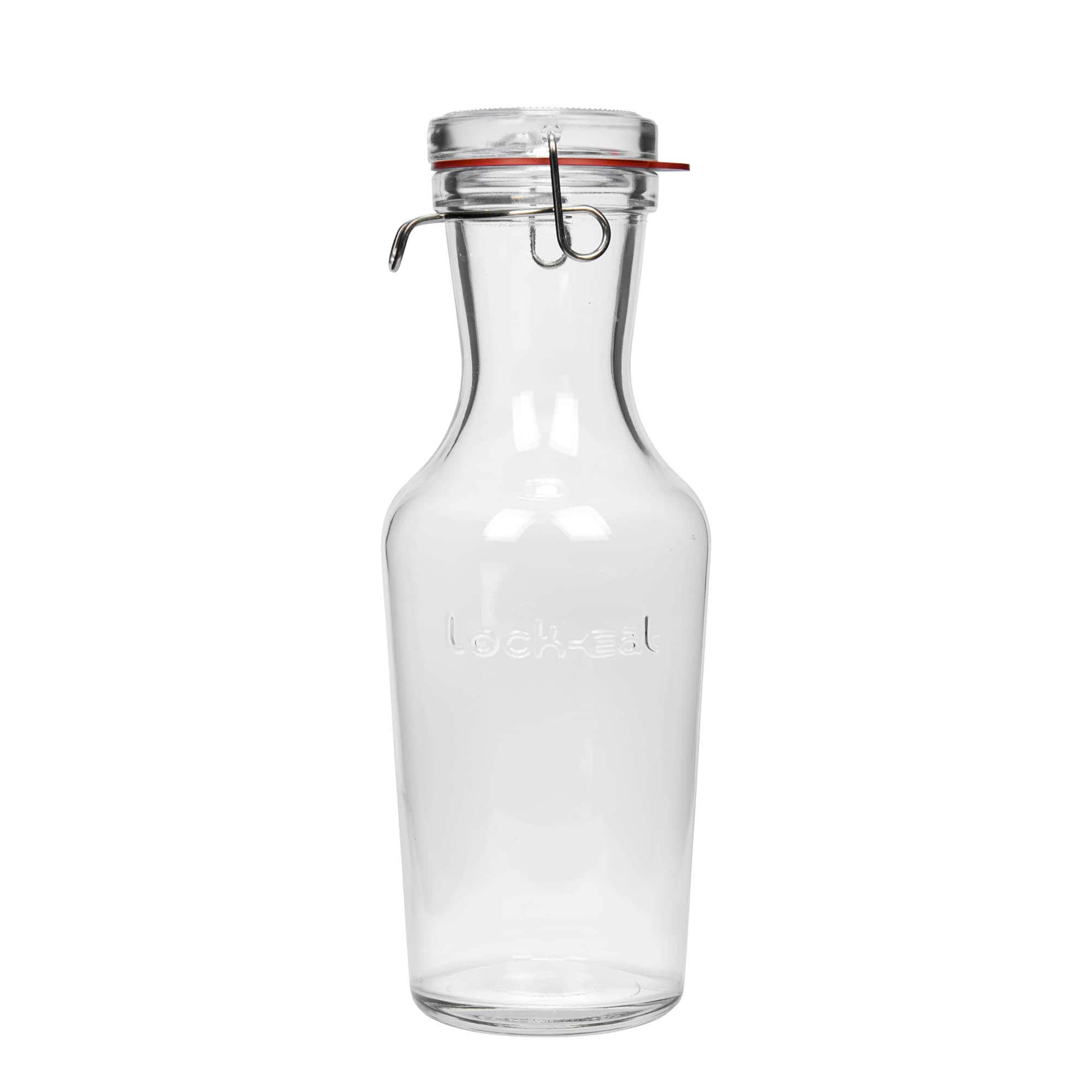Carafe en verre 1 000 ml « Lock-Eat », bouchage: bouchon mécanique