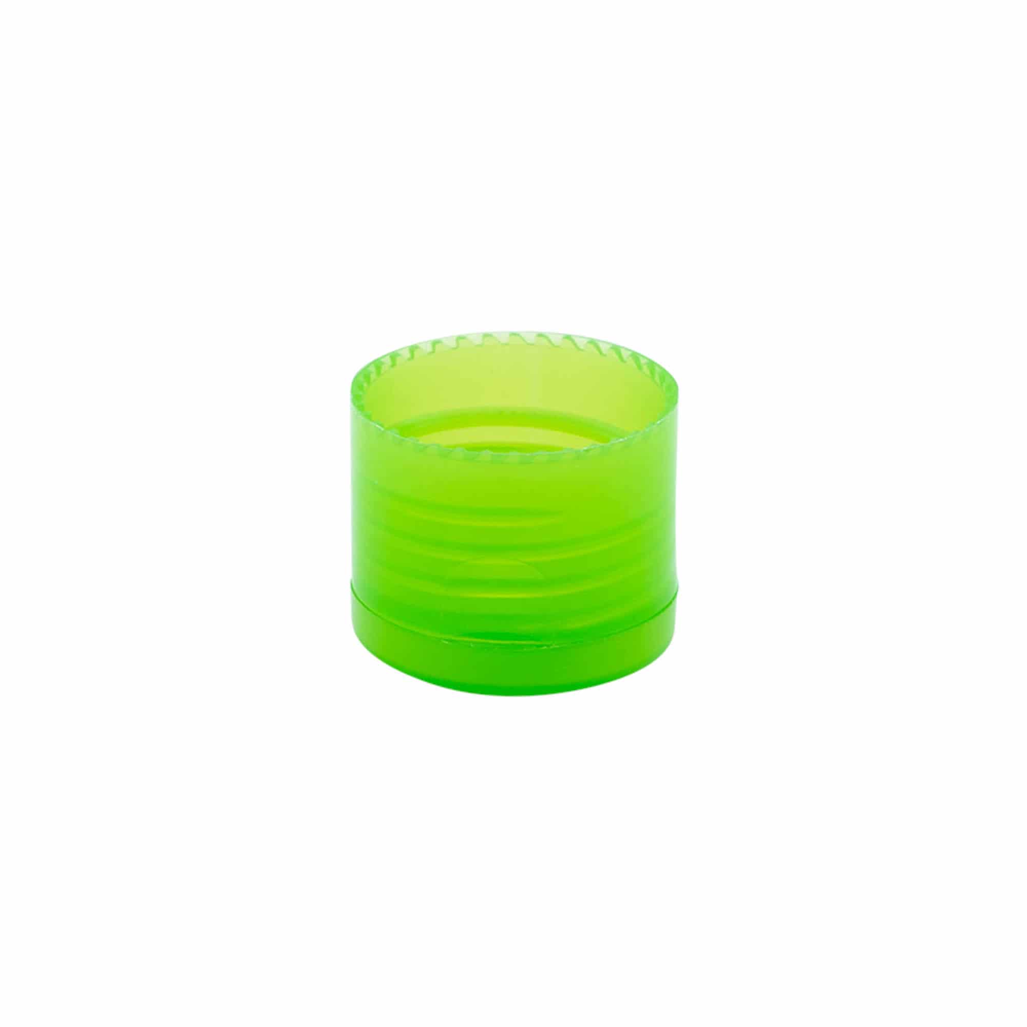 Bougage à vis à charnière rabattable, plastique PP, vert, pour bouchage: 24/410 Bougage à vis à charnière rabattable, plastique PP, vert, pour bouchage: 24/410