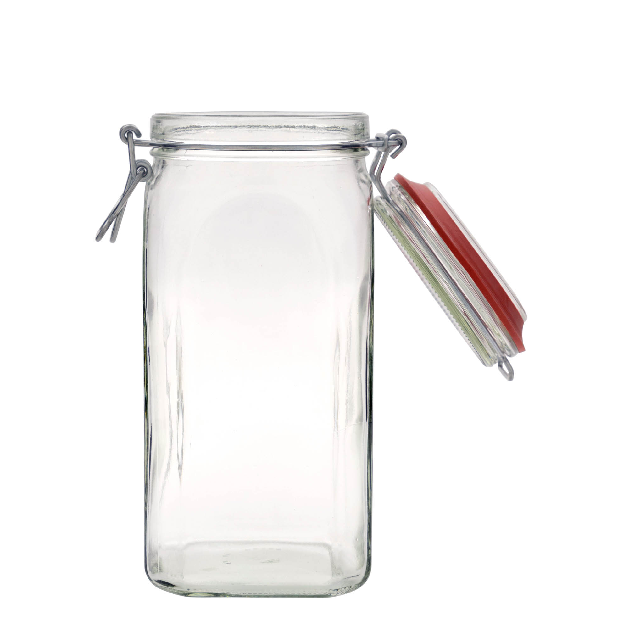 Pot met beugelsluiting, 1540 ml, vierkant, monding: beugelsluiting Pot met beugelsluiting, 1540 ml, vierkant, monding: beugelsluiting