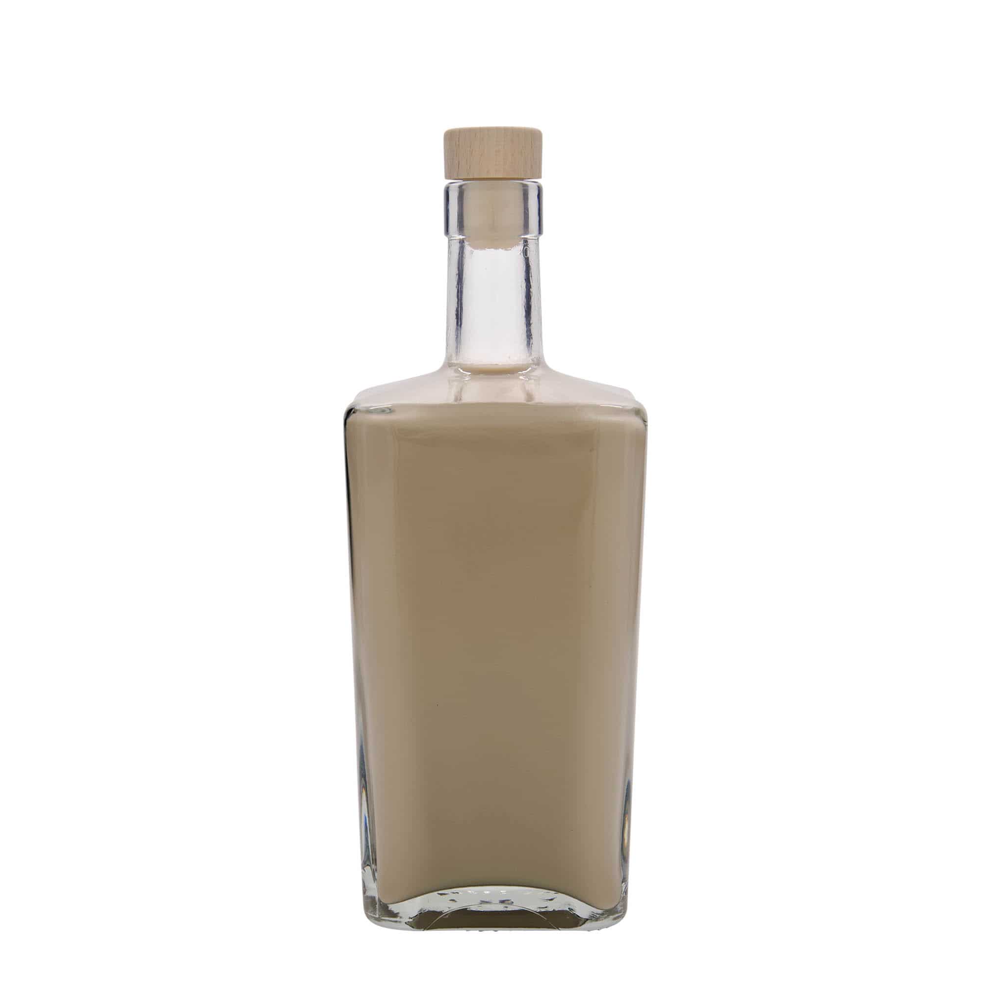 Glazen fles 'Noel', 700 ml, vierkant, monding: kurk
