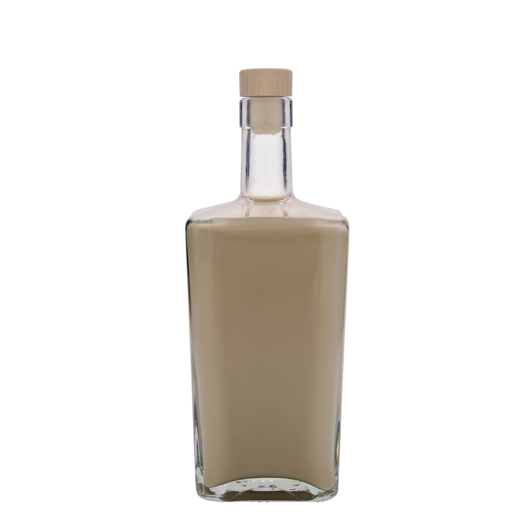 Bouteille en verre 700 ml 'Noël', carrée, bouchage: bouchon Bouteille en verre 700 ml 'Noël', carrée, bouchage: bouchon