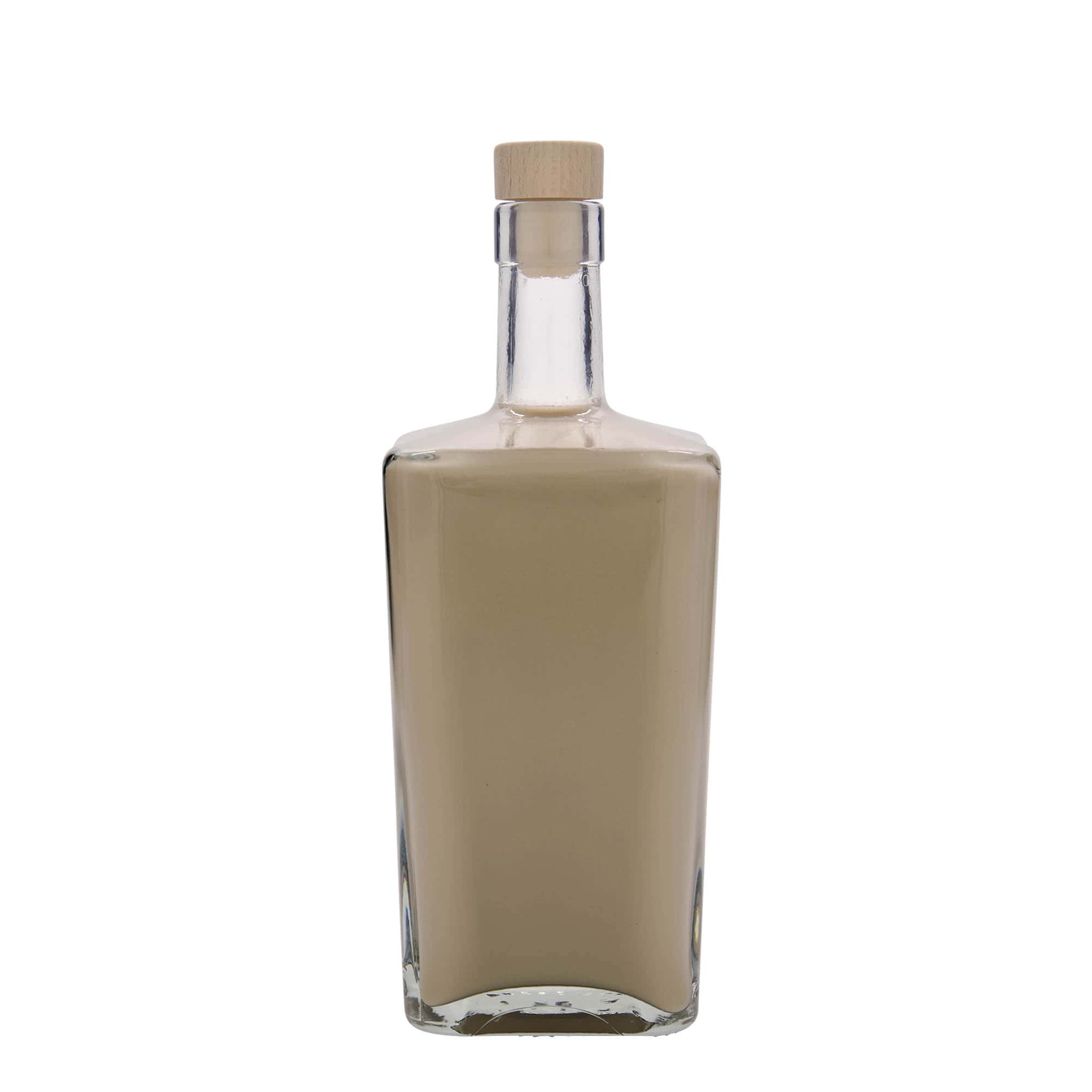 Glazen fles 'Noel', 700 ml, vierkant, monding: kurk