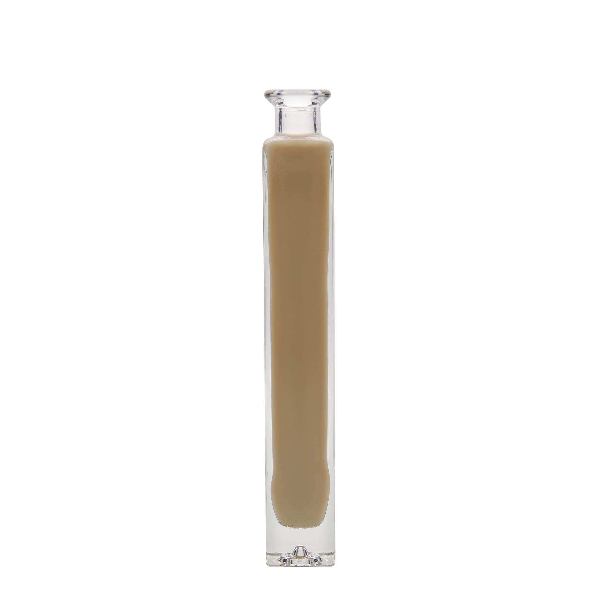 Bouteille en verre 200 ml 'Tommy', carrée, bouchage: bouchon