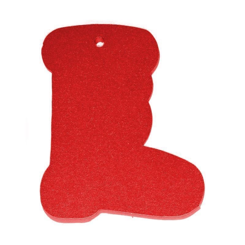Étiquette à suspendre botte, rouge