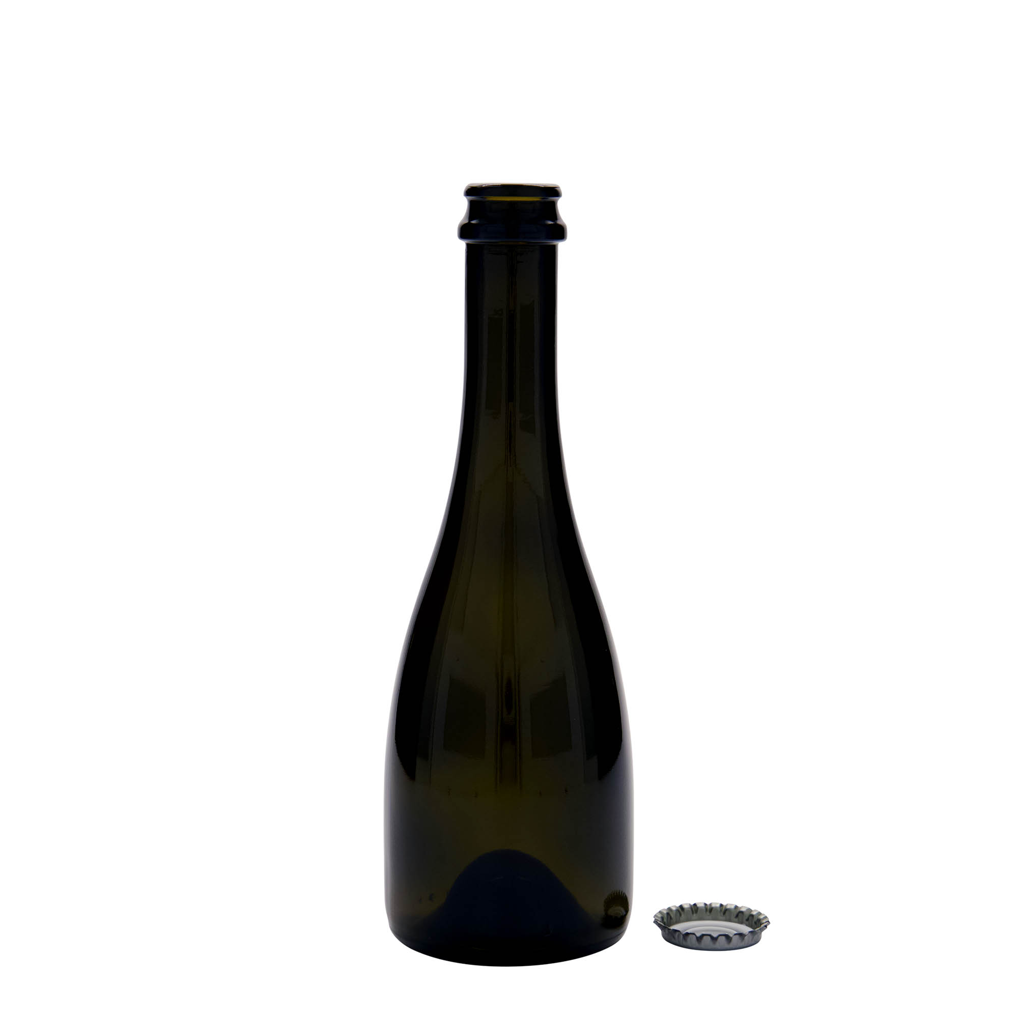 Bier-/champagnefles 'Tosca', 330 ml, glas, antiekgroen, monding: kroonkurk Bier-/champagnefles 'Tosca', 330 ml, glas, antiekgroen, monding: kroonkurk