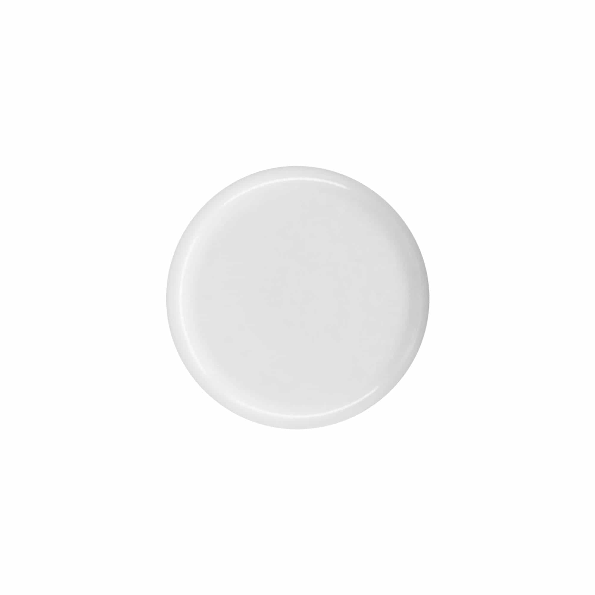 Schroefsluiting ronde fles met doseerdop, PE-kunststof, wit, voor monding: DIN 18