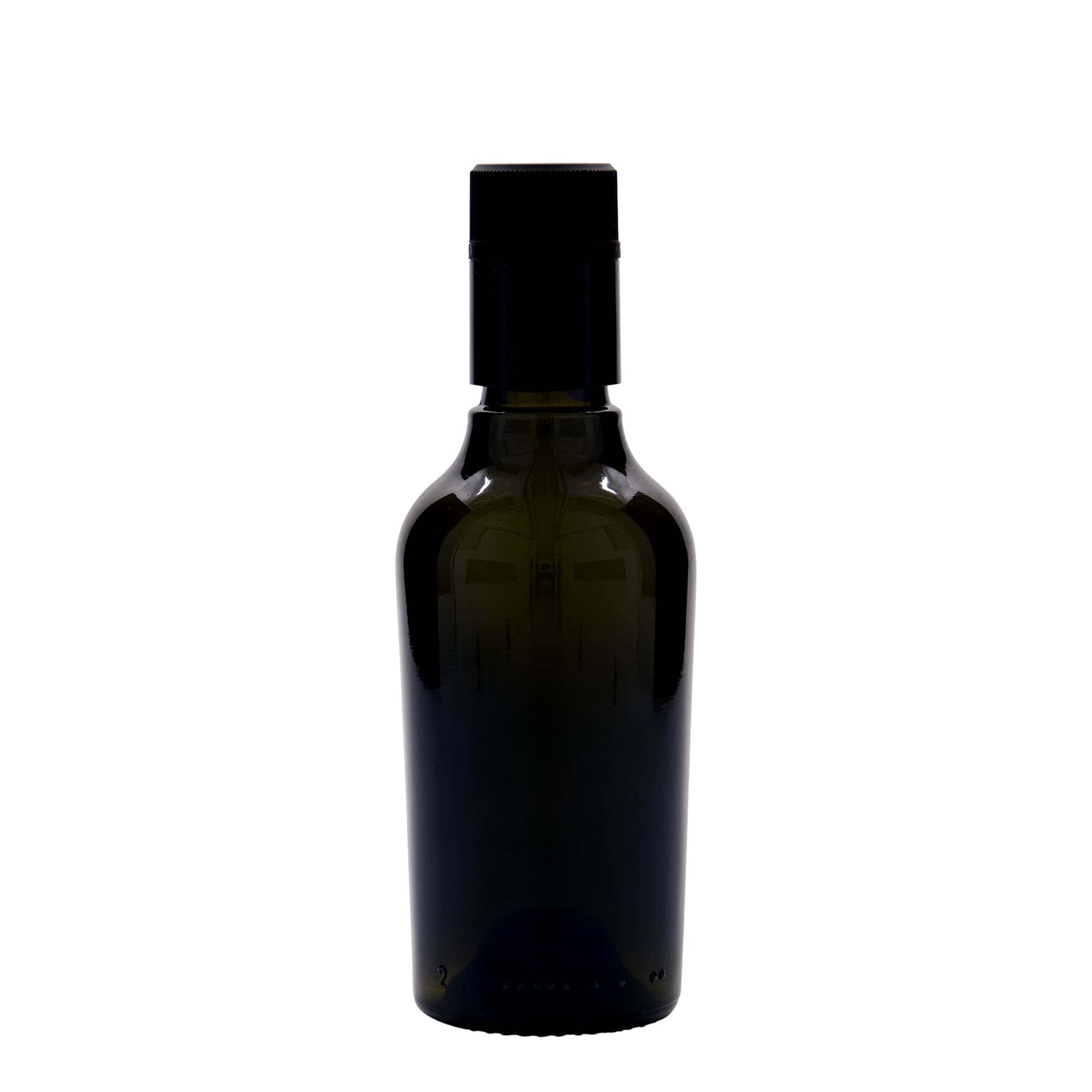 Bouteille de vinaigre / d’huile 250 ml « Oleum », verre, vert antique, bouchage: DOP