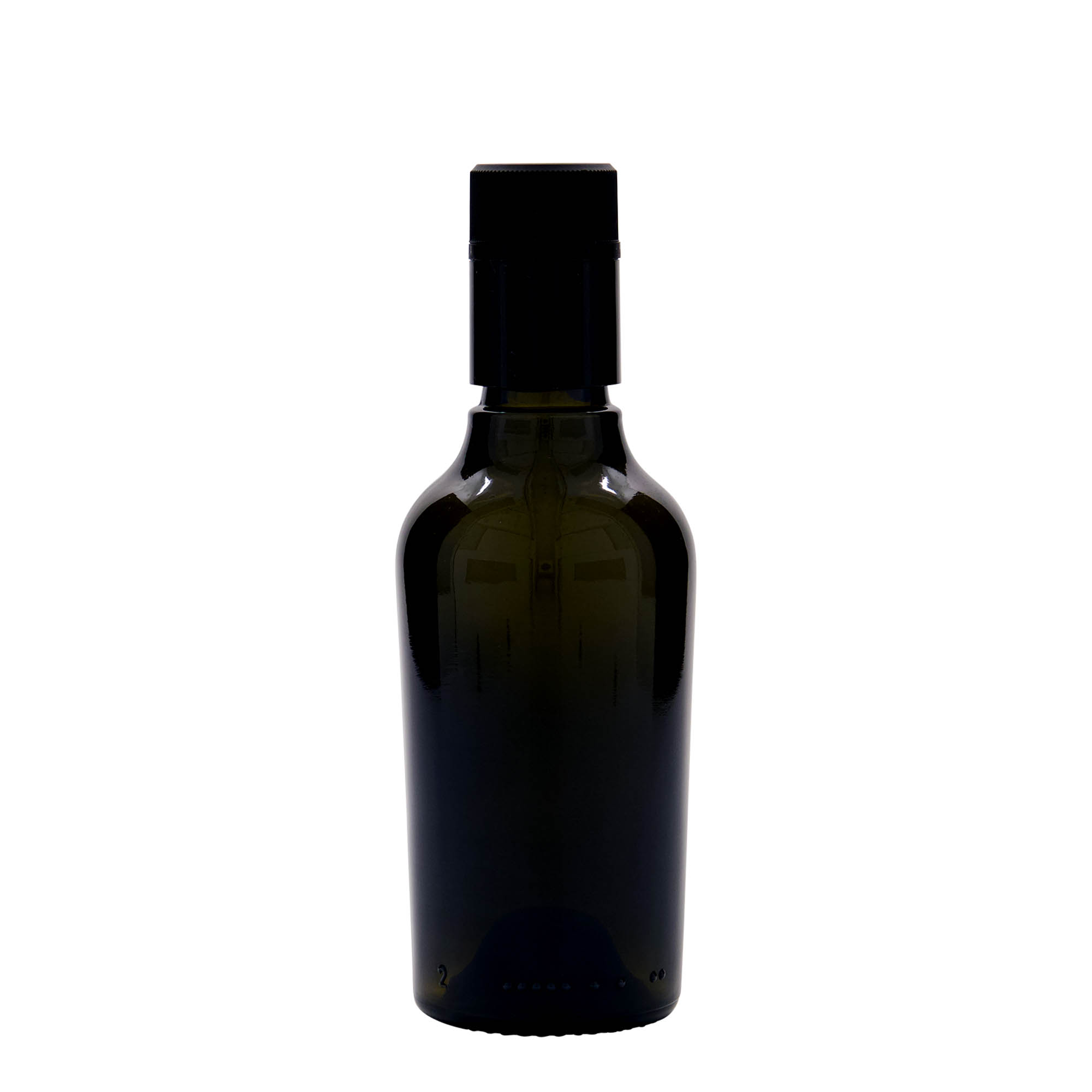 Bouteille de vinaigre / d’huile 250 ml « Oleum », verre, vert antique, bouchage: DOP