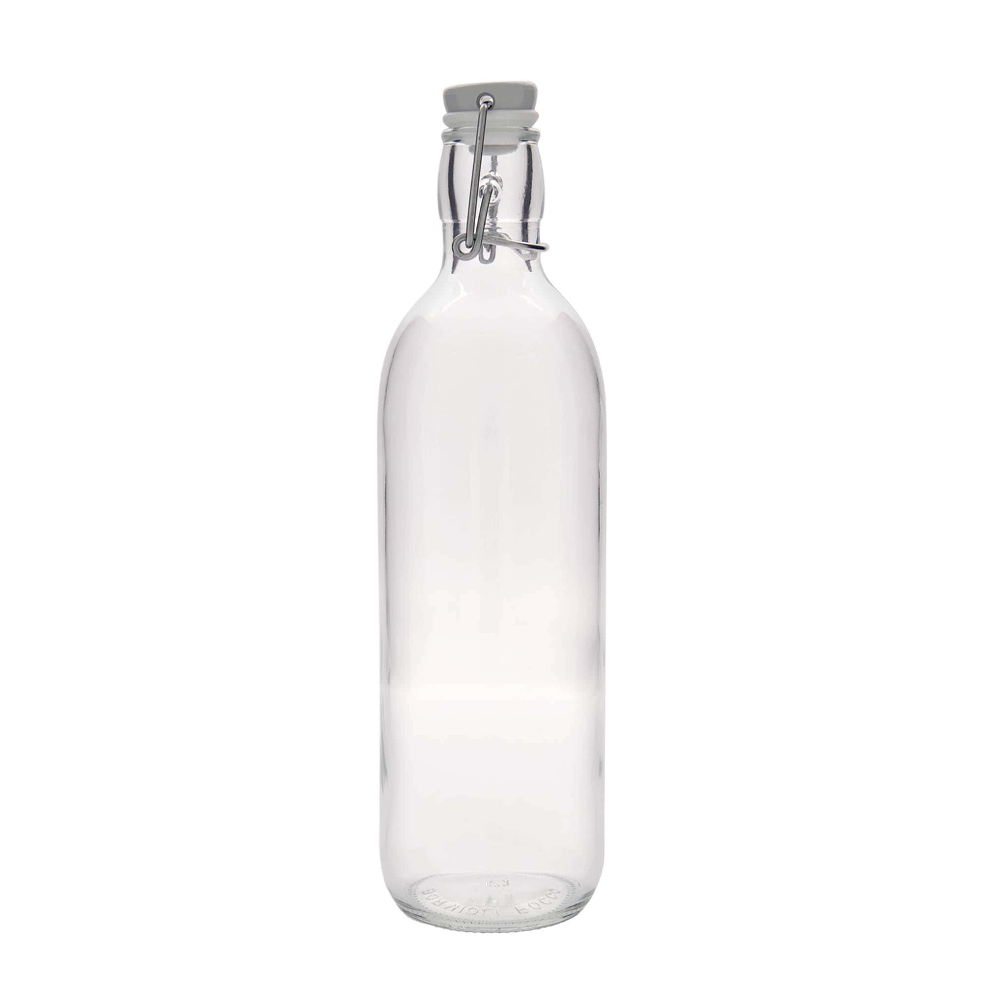Glazen fles 'Emilia', 1000 ml, monding: beugelsluiting