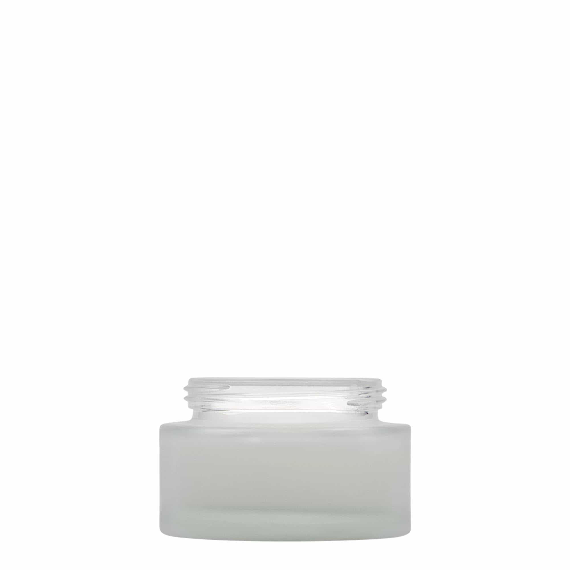 Pot 50 ml 'Platin Edition', verre, glacé, bouchage: Bougage à vis Pot 50 ml 'Platin Edition', verre, glacé, bouchage: Bougage à vis