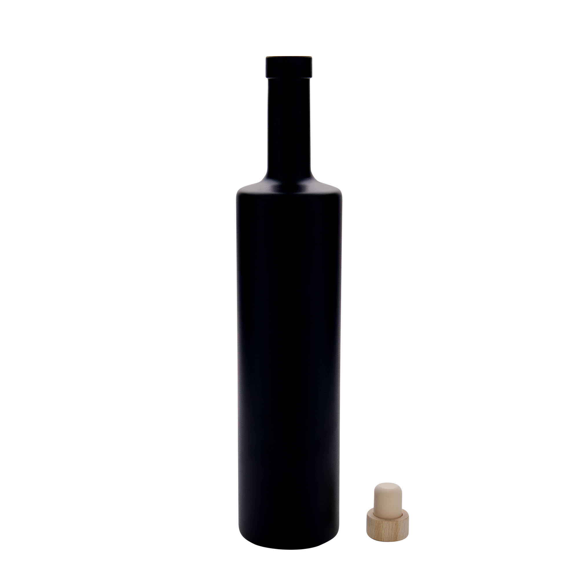 Bouteille en verre 700 ml 'Centurio', noire, bouchage: bouchon Bouteille en verre 700 ml 'Centurio', noire, bouchage: bouchon