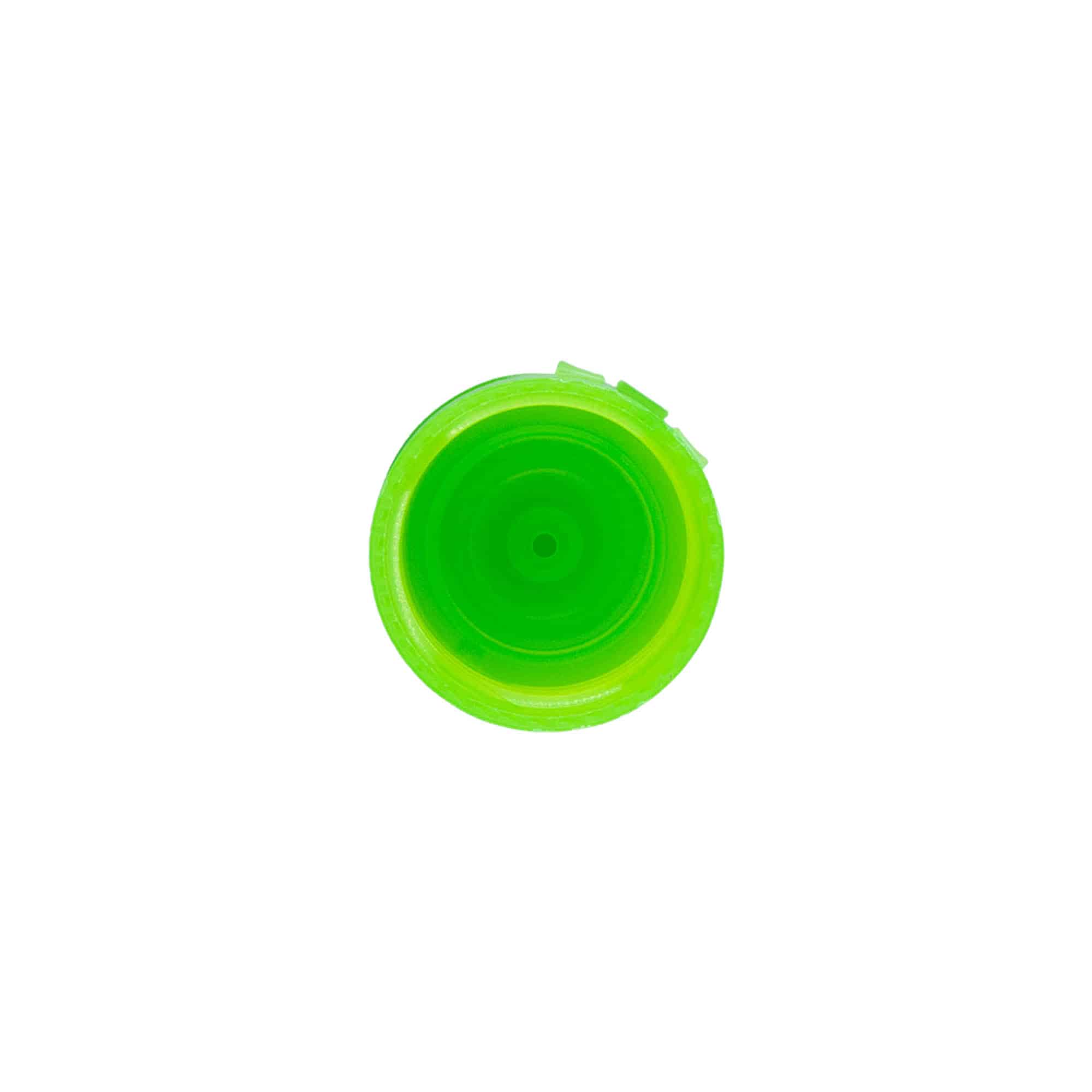 Bougage à vis à charnière rabattable, plastique PP, vert, pour bouchage: 24/410 Bougage à vis à charnière rabattable, plastique PP, vert, pour bouchage: 24/410