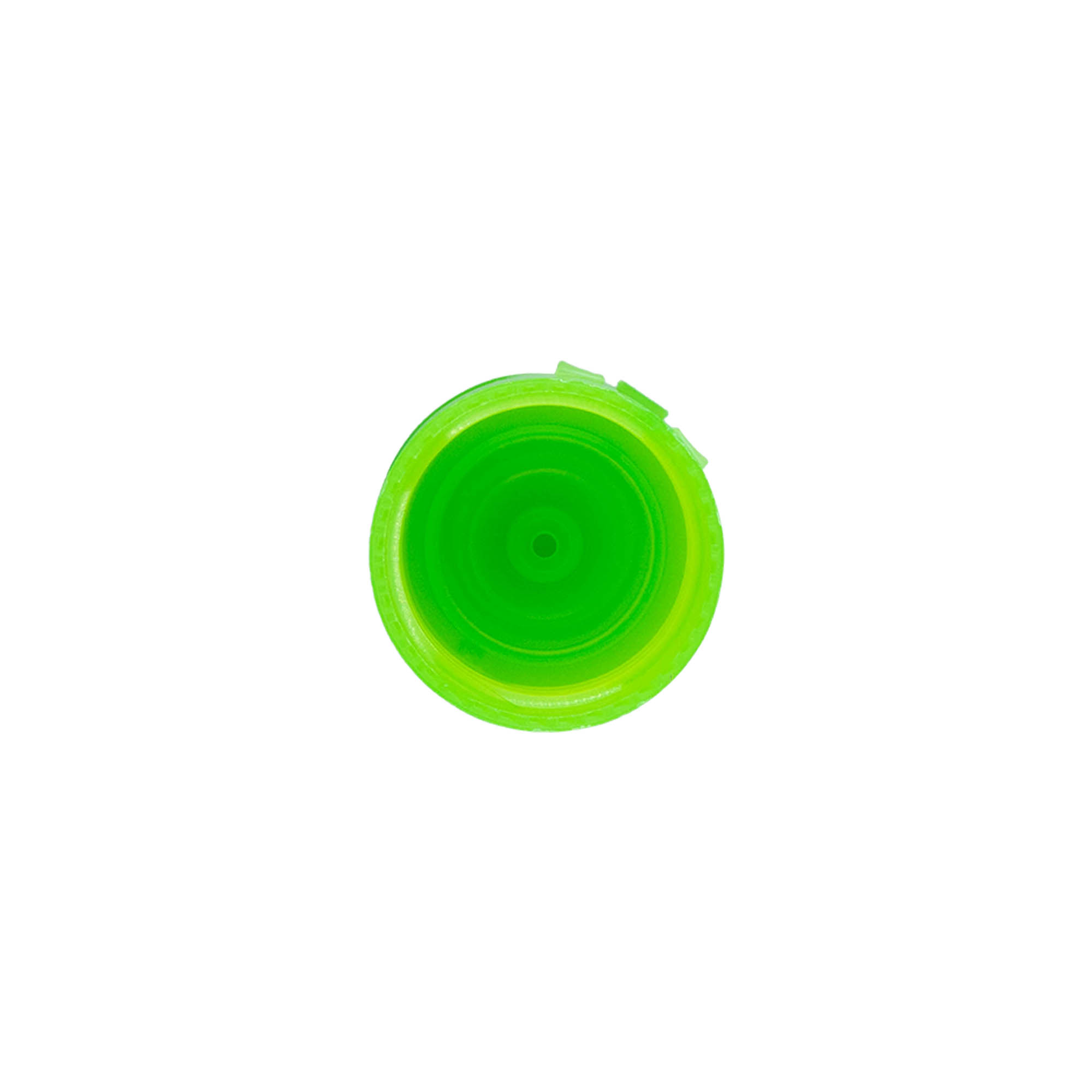 Bougage à vis à charnière rabattable, plastique PP, vert, pour bouchage: 24/410 Bougage à vis à charnière rabattable, plastique PP, vert, pour bouchage: 24/410