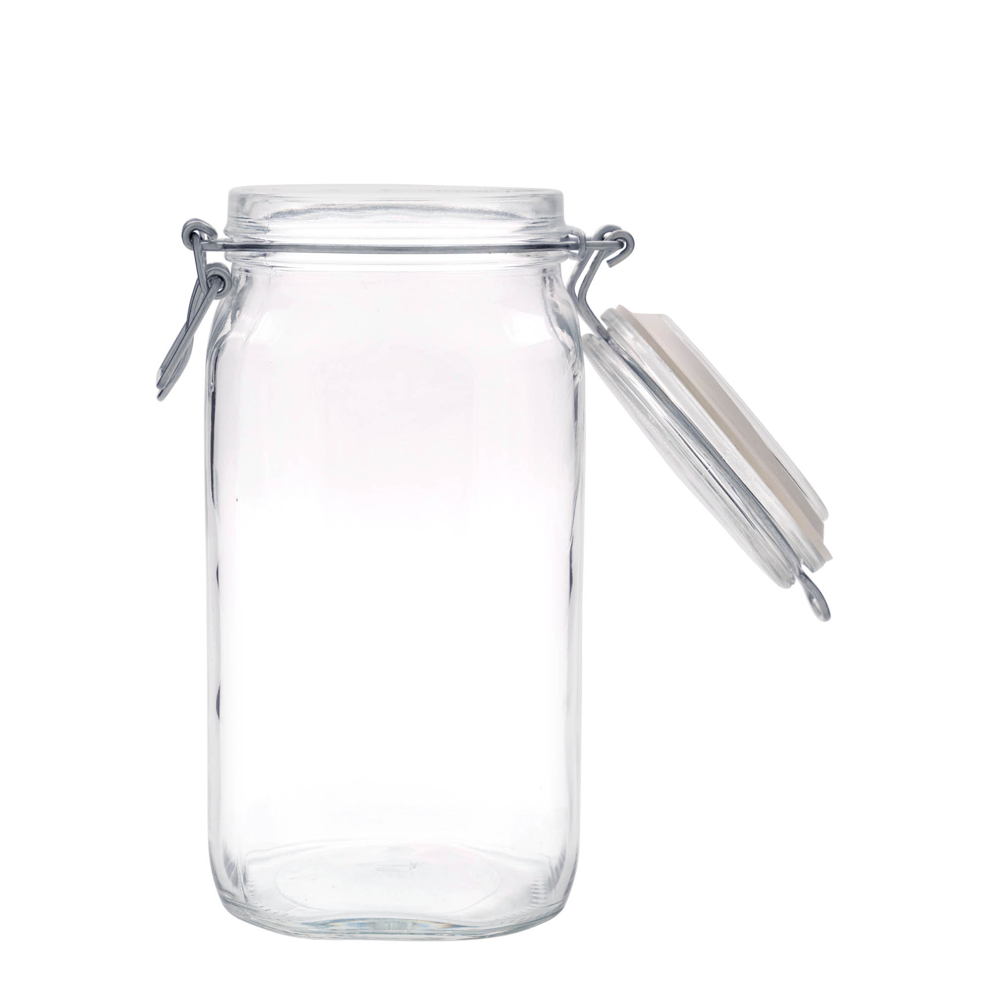 Pot met beugelsluiting 'Fido', 1500 ml, vierkant, monding: beugelsluiting Pot met beugelsluiting 'Fido', 1500 ml, vierkant, monding: beugelsluiting