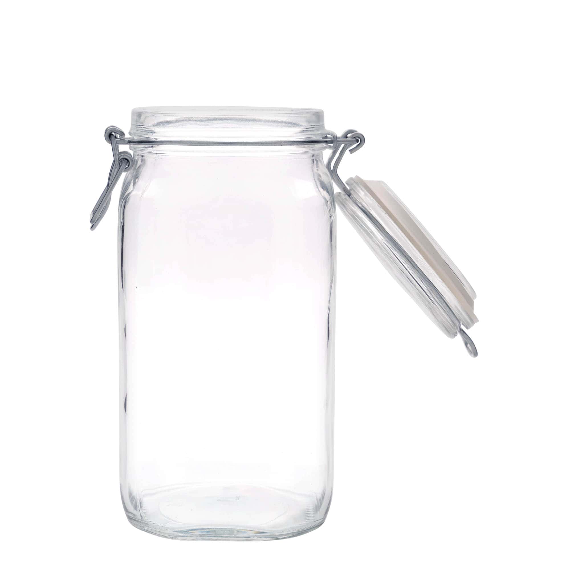 Pot met beugelsluiting 'Fido', 1500 ml, vierkant, monding: beugelsluiting Pot met beugelsluiting 'Fido', 1500 ml, vierkant, monding: beugelsluiting