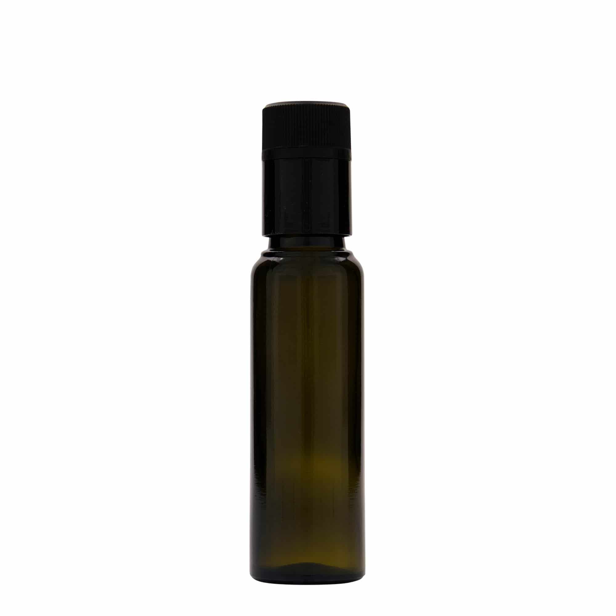 Azijn-/oliefles 'Willy New', 100 ml, glas, antiekgroen, monding: DOP