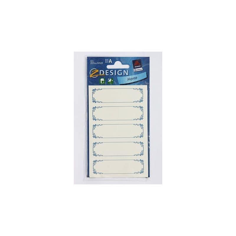 Étiquettes usage spécial 'Cadre bleu', rectangulaire, papier, blanc-bleu Étiquettes usage spécial 'Cadre bleu', rectangulaire, papier, blanc-bleu